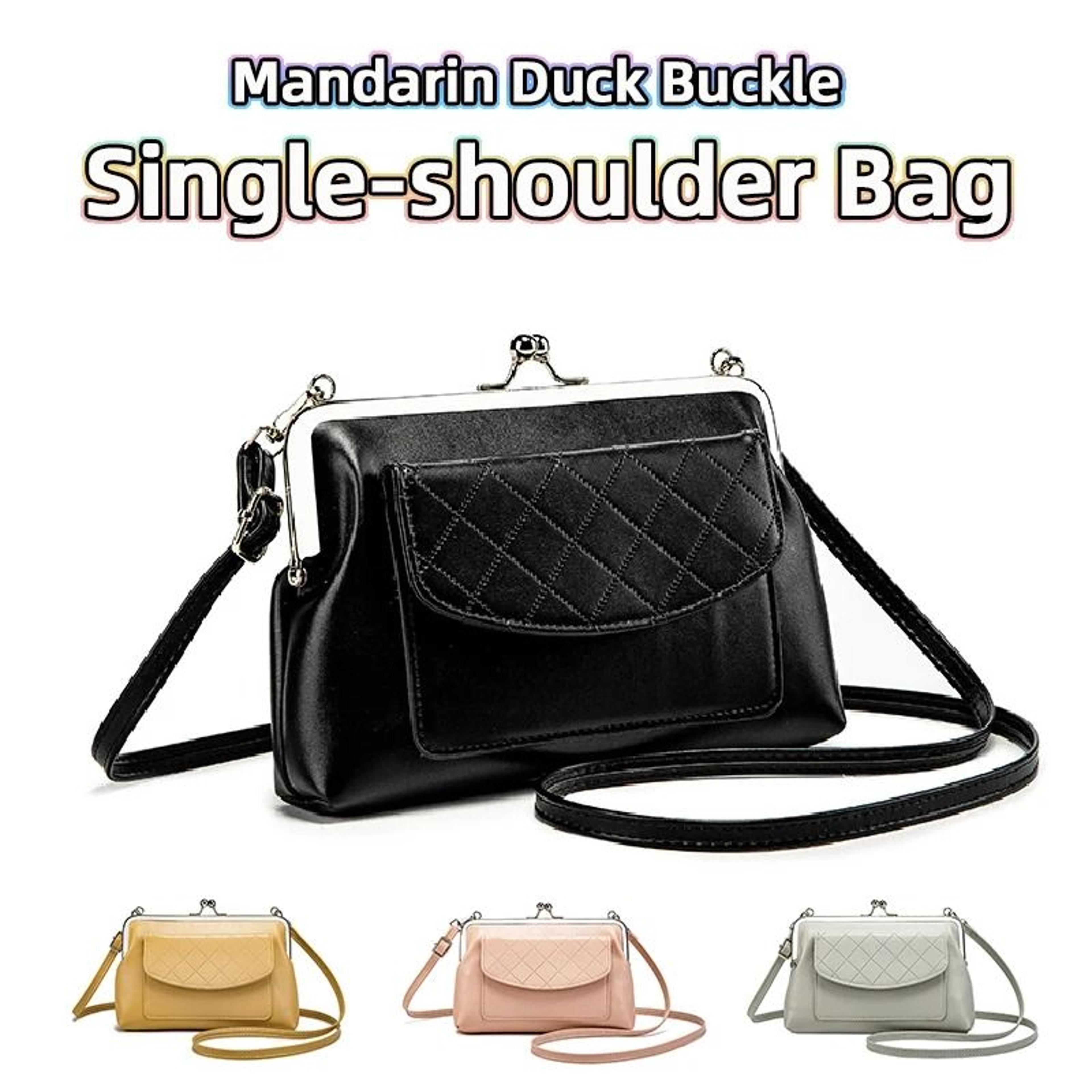 fashionable mandarin duck buckle single-shoulder mobile phone bag