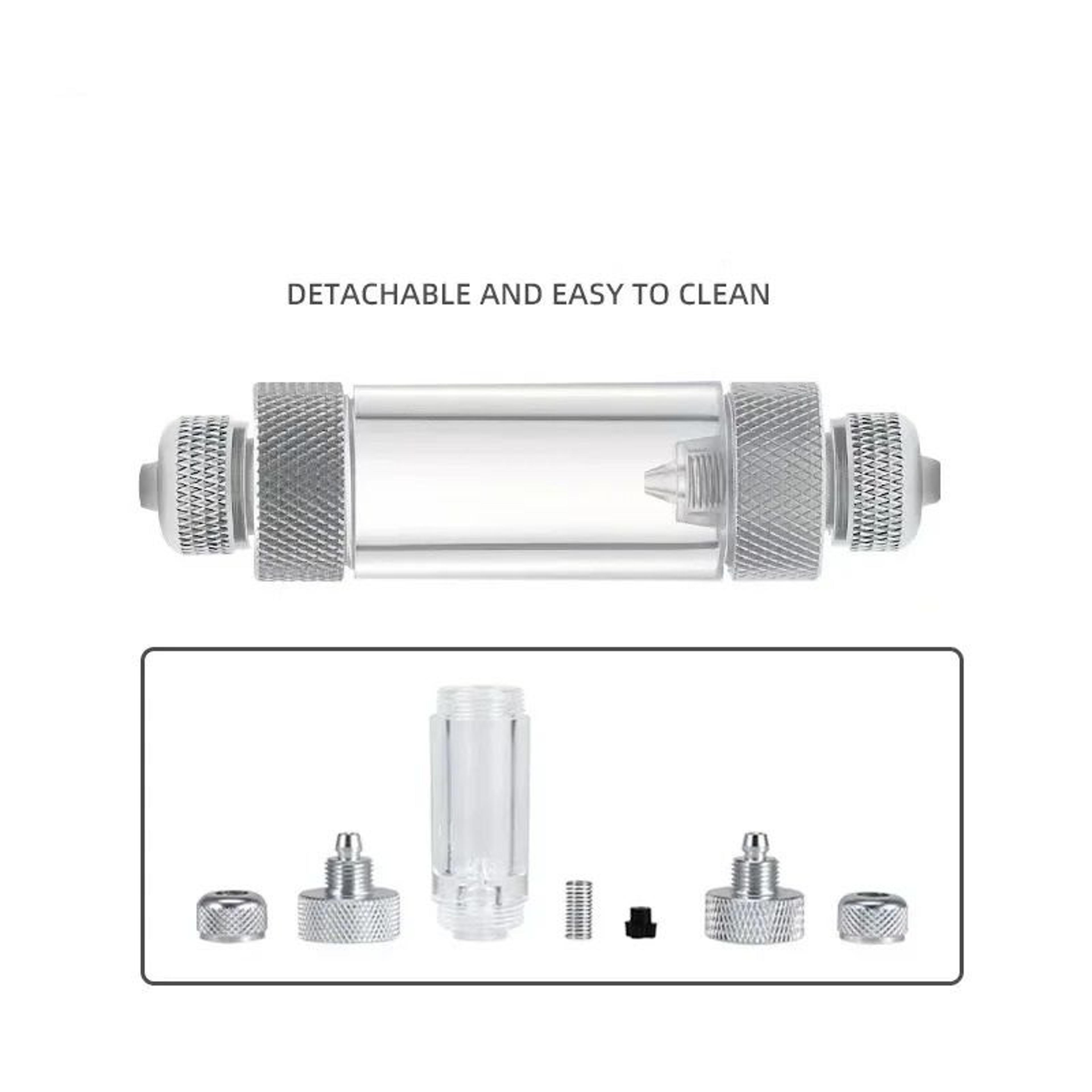 precision dual-head co2 bubble counter with integrated check valve