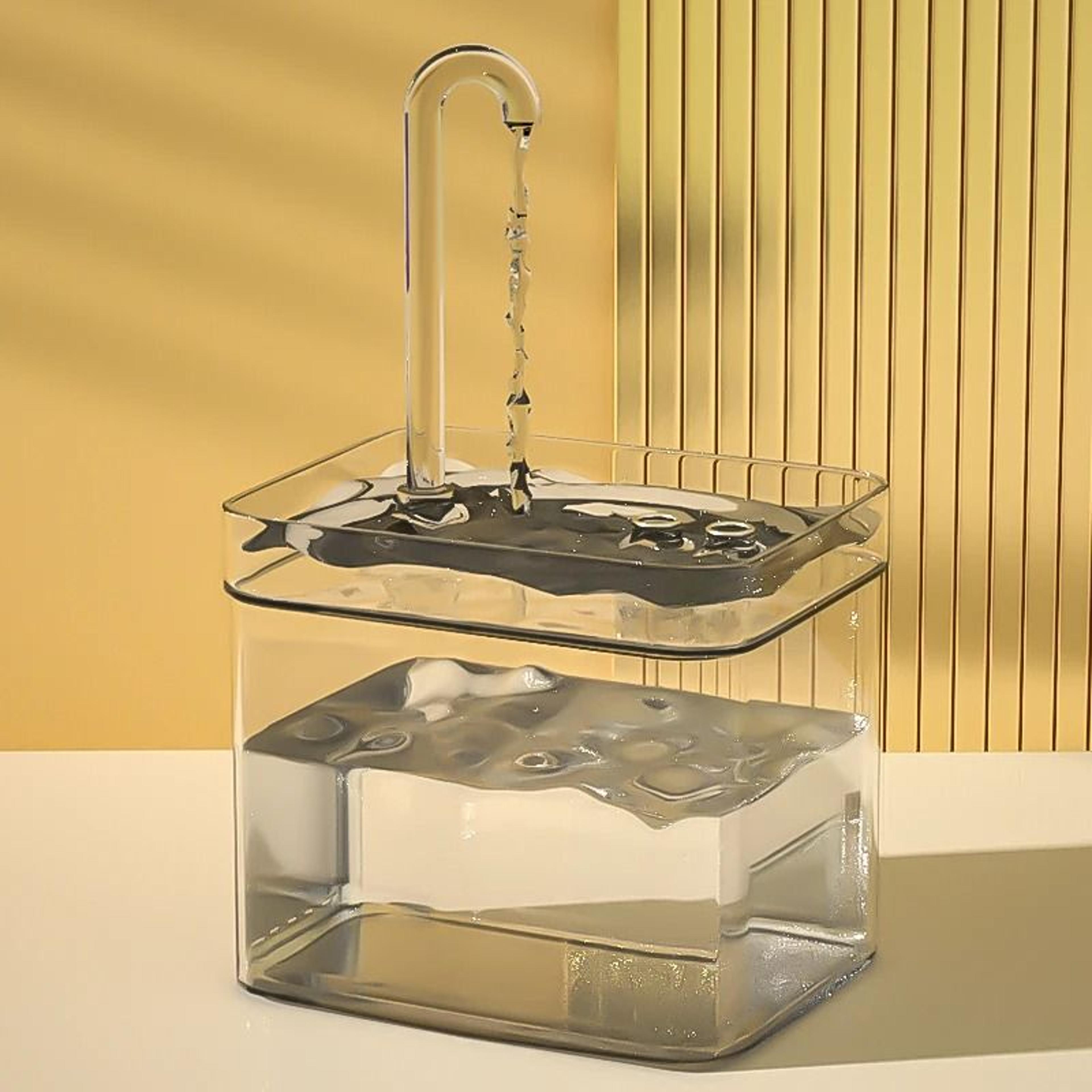 automatic ultra-quiet transparent pet water fountain