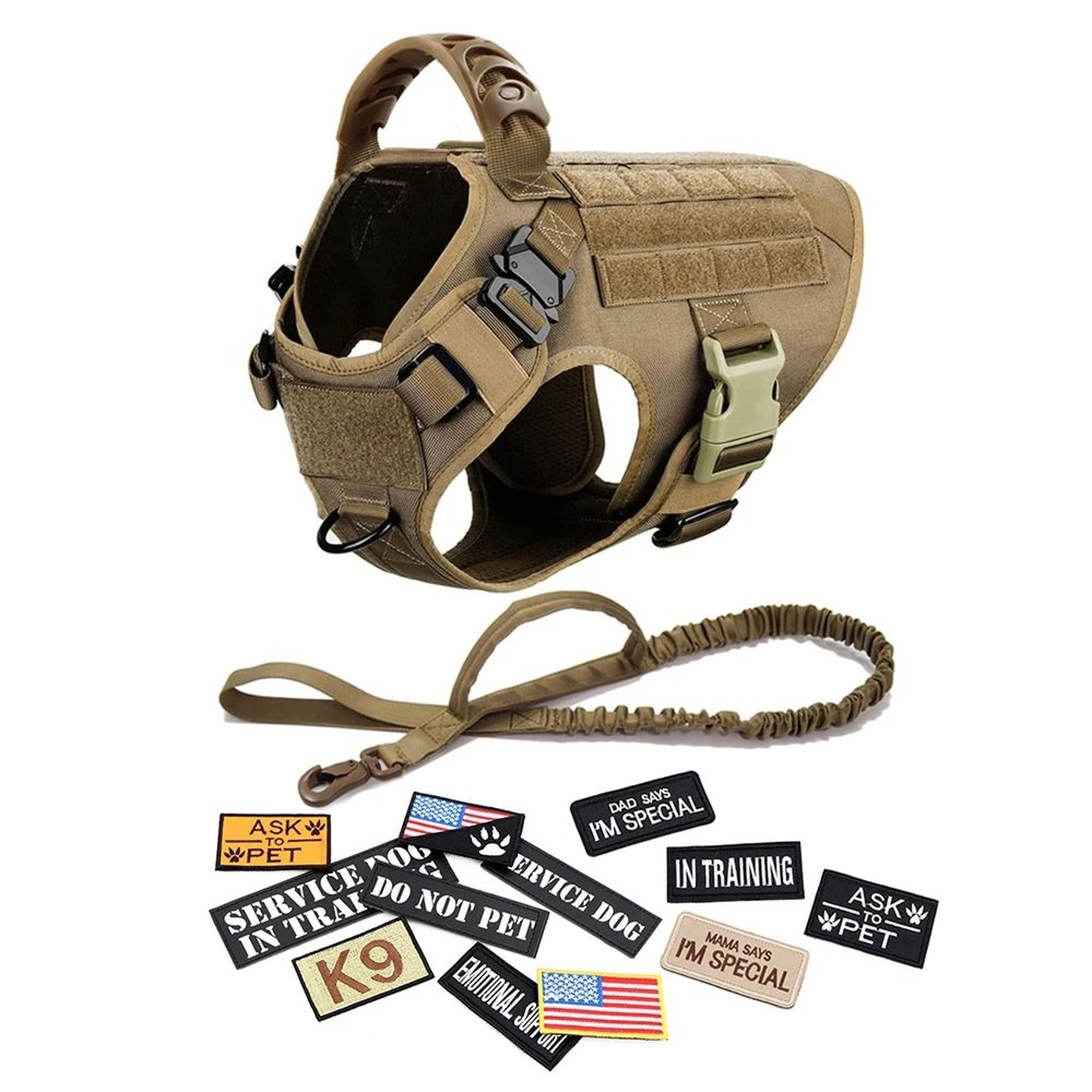 professional military tactical dog training harness and leash set