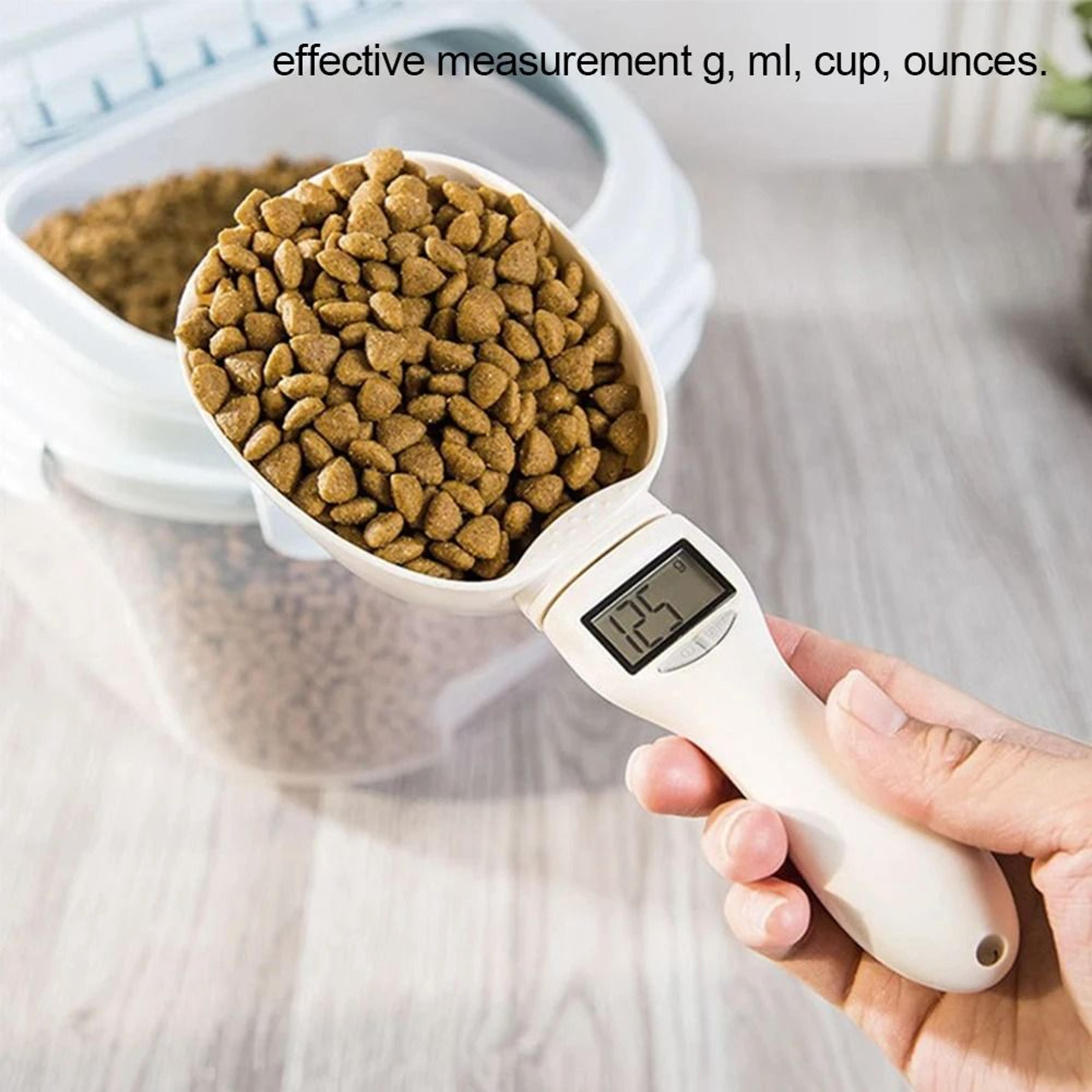professional digital pet food measuring scale scoop