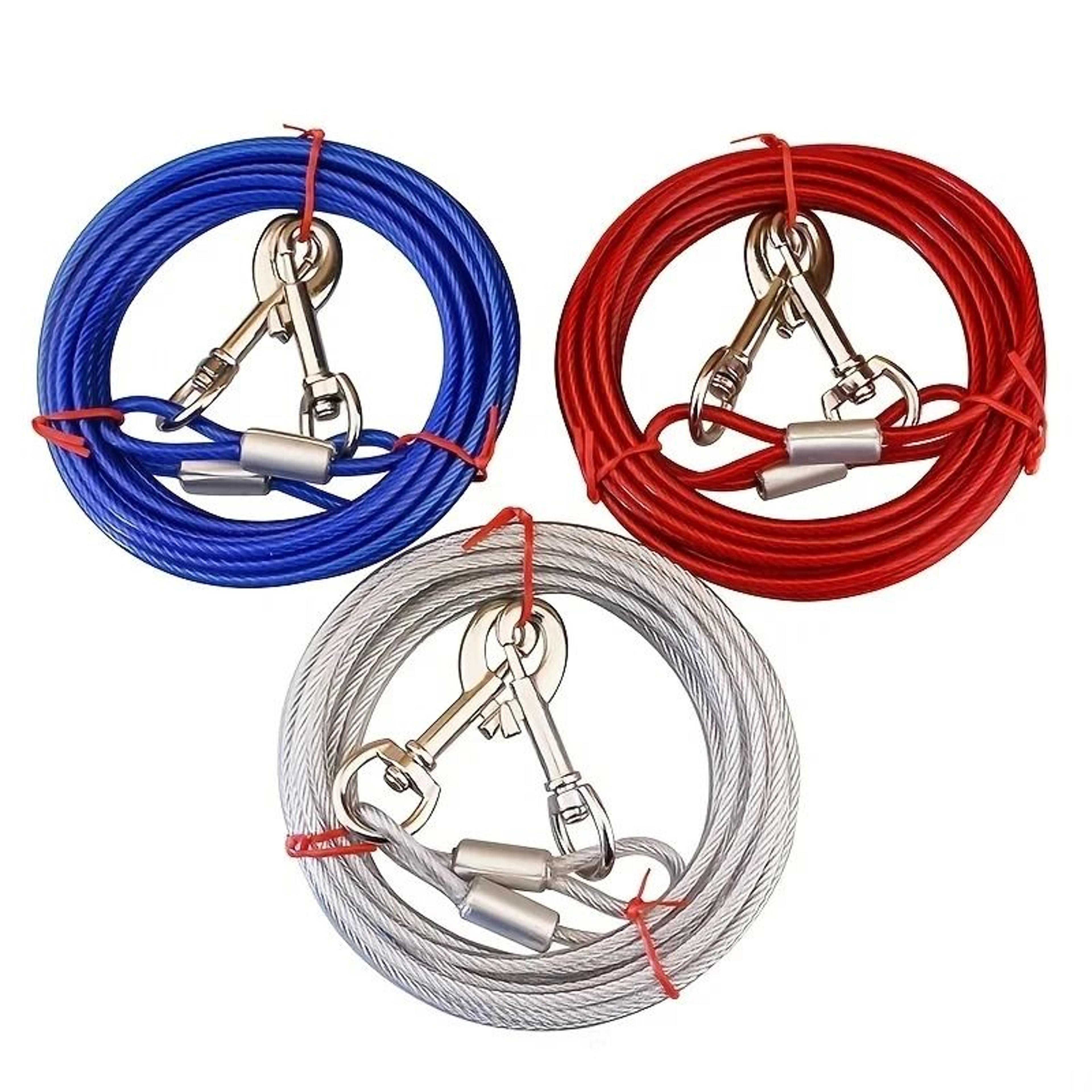 professional heavy duty double-ended steel wire tie-out cable
