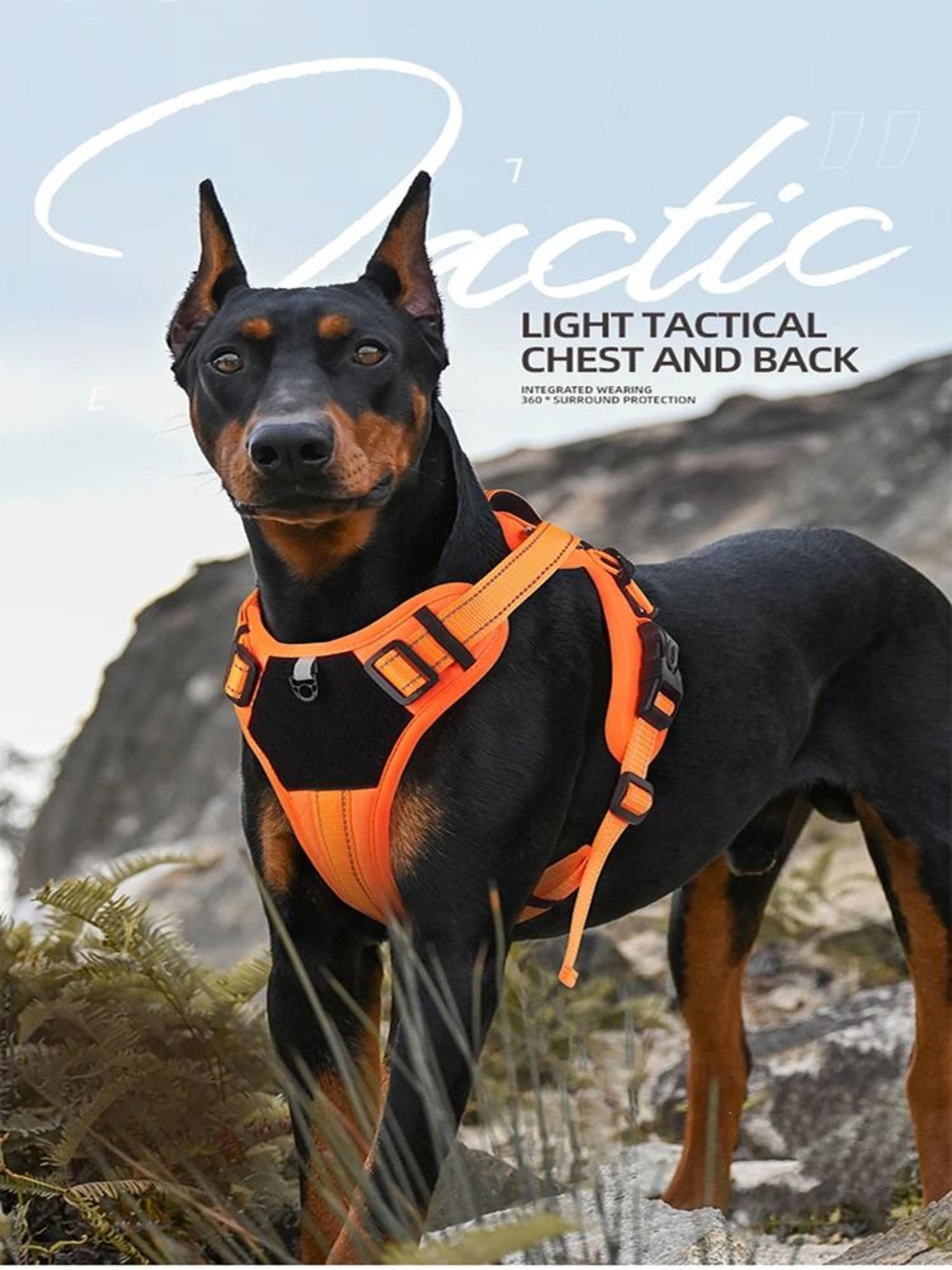 professional tactical no-pull reflective dog harness vest