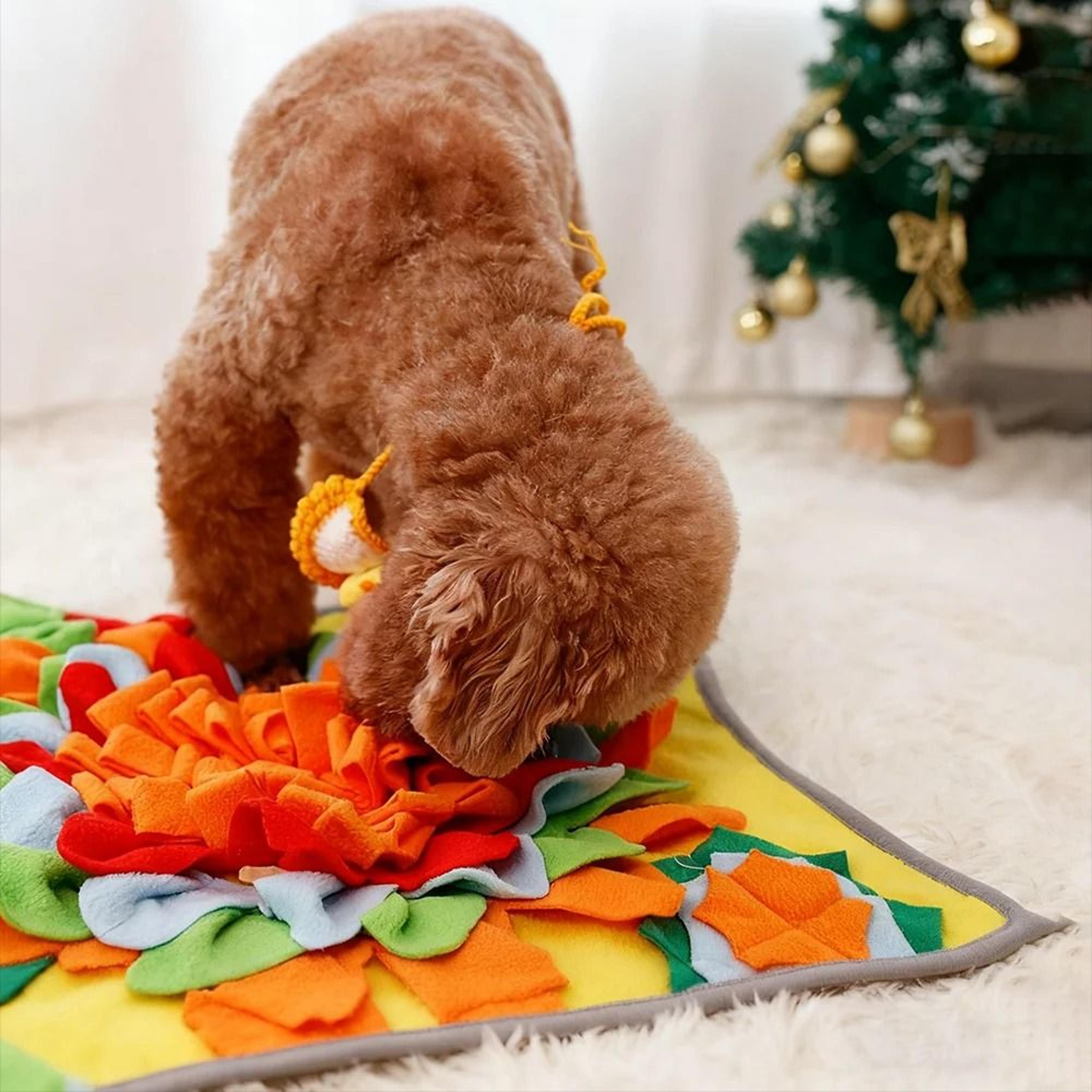 interactive dog snuffle mat and puzzle feeder