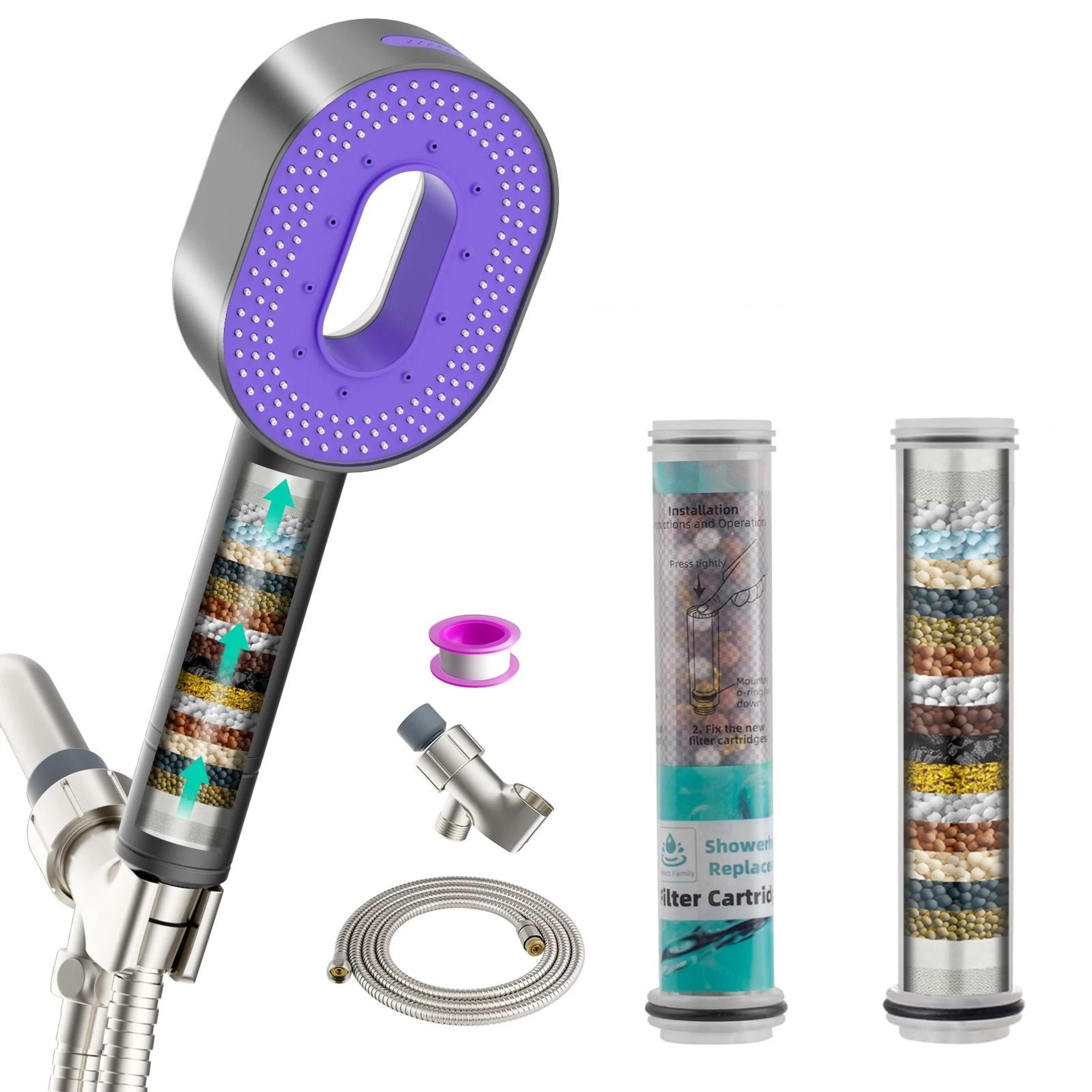 high-pressure filtered handheld shower head
