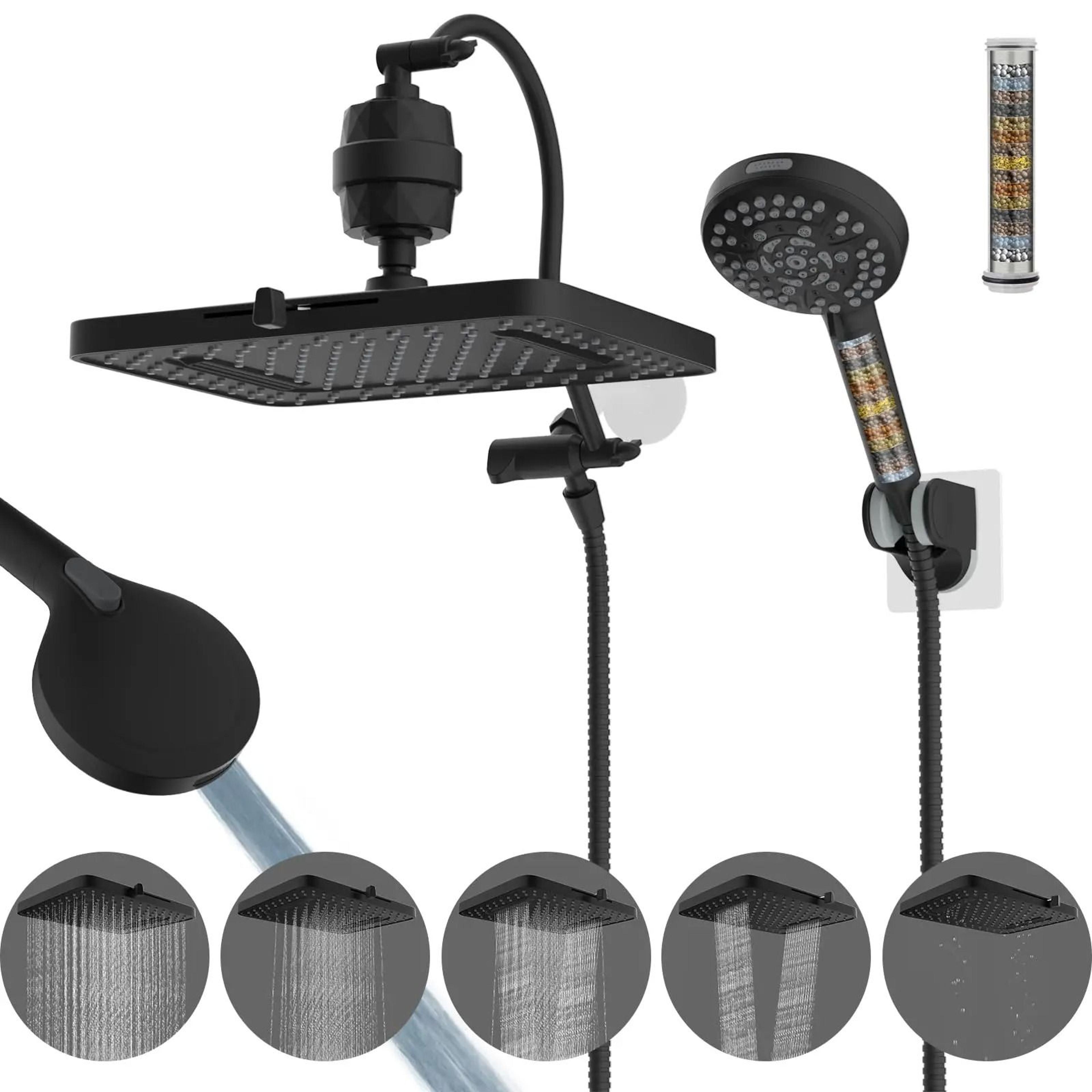 upgraded dual filtered rainfall and handheld shower combo