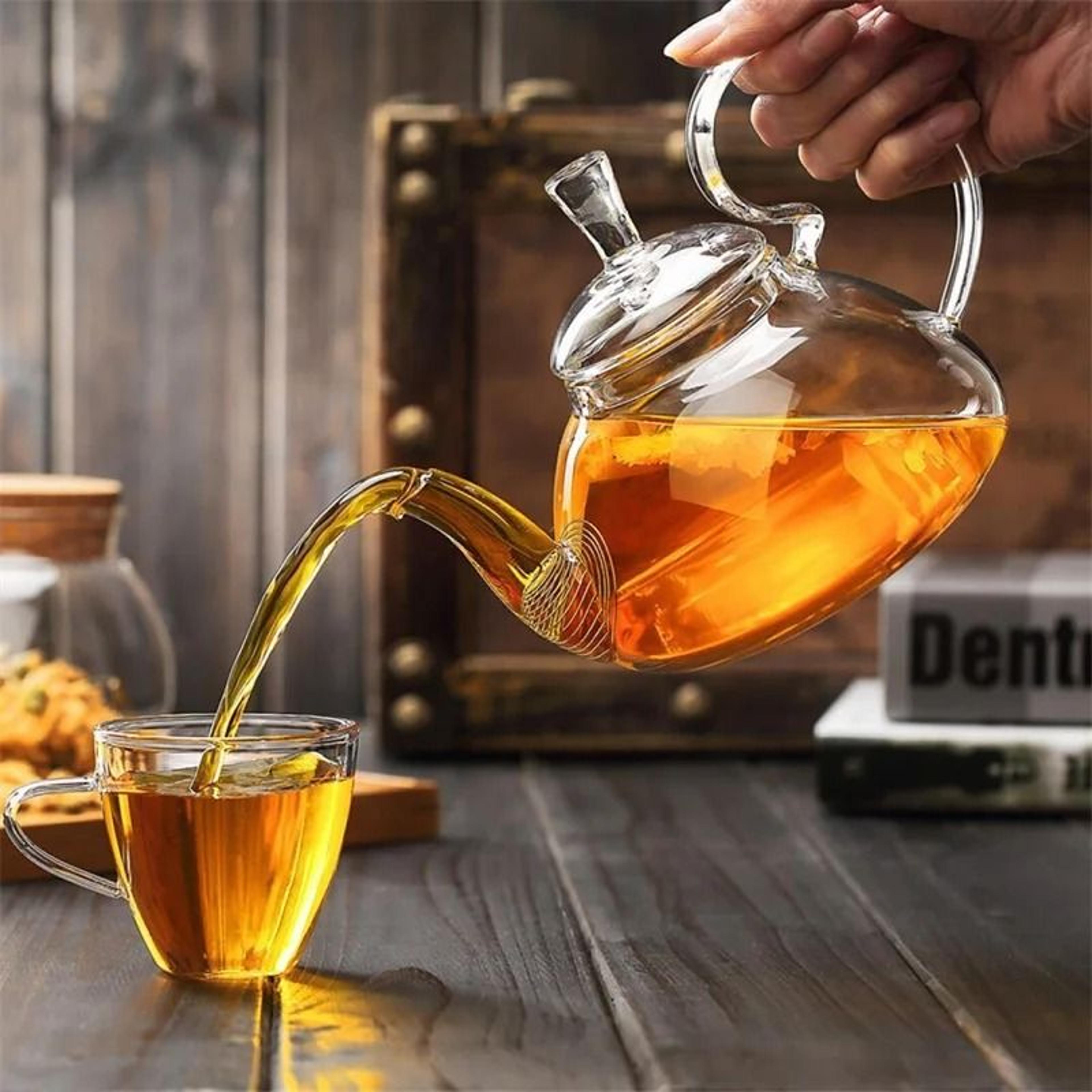 flower puer glass tea teapot kung fu tea maker