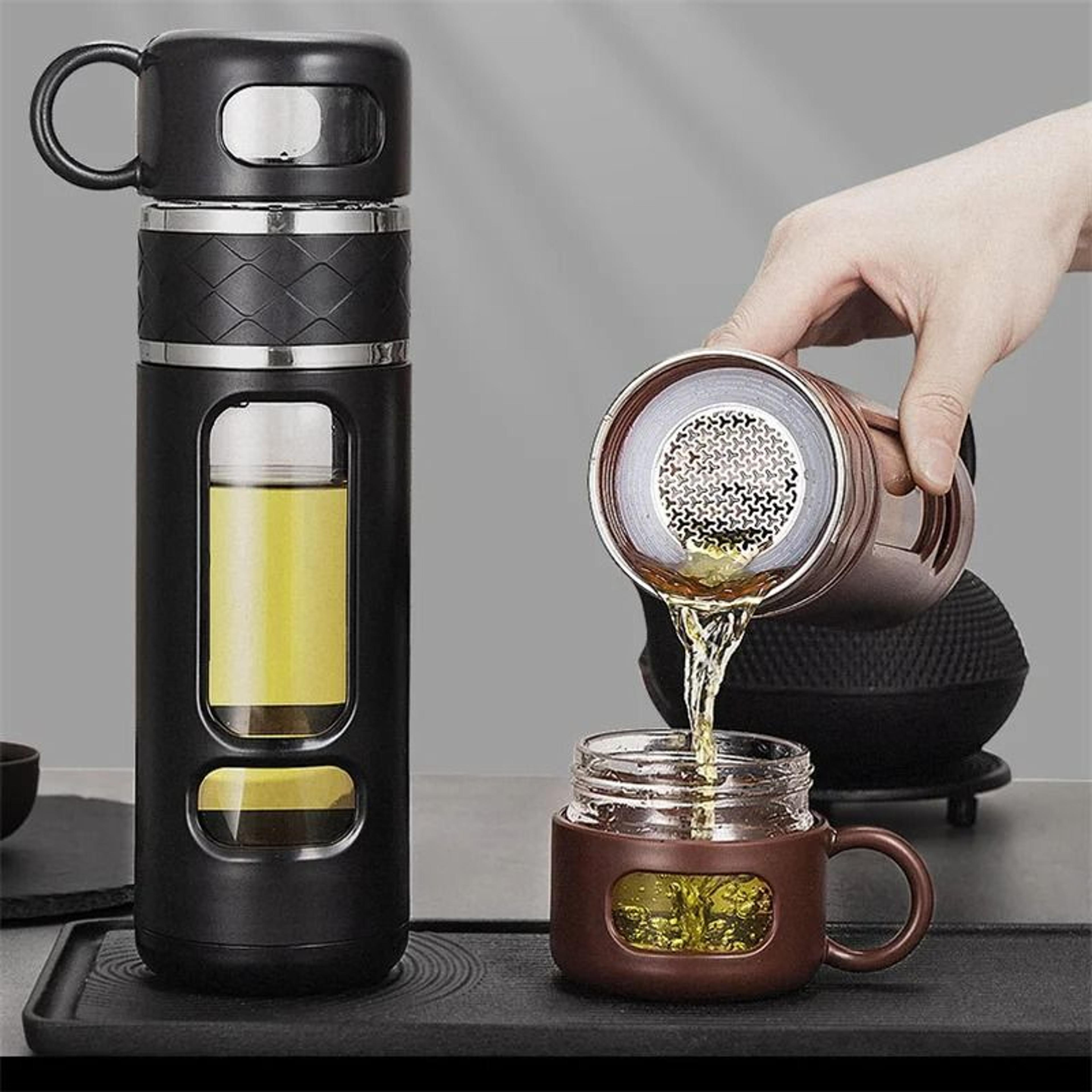 520ml tea water separation glass bottle