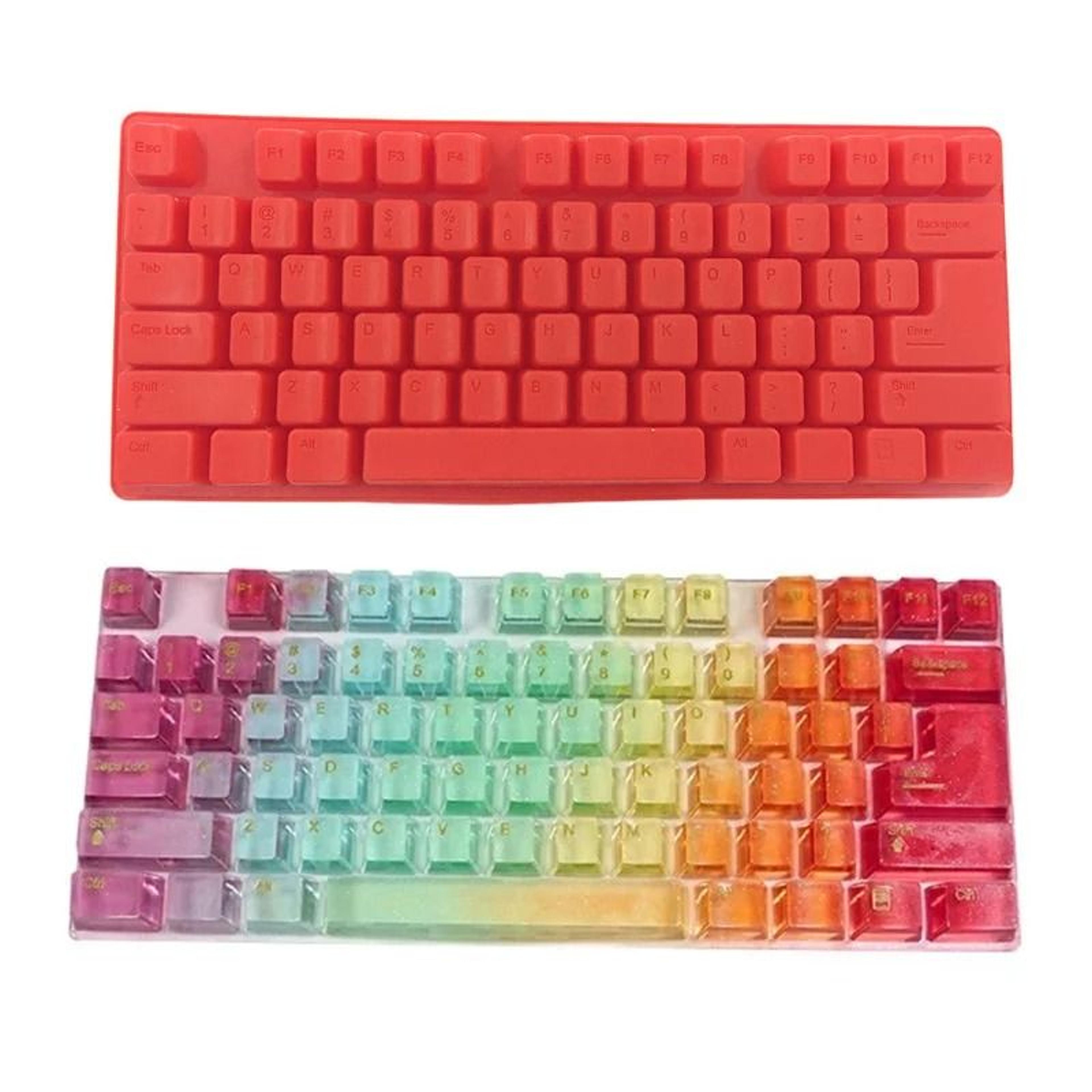 mechanical keyboard silicone mold for chocolate candy and cake decorating
