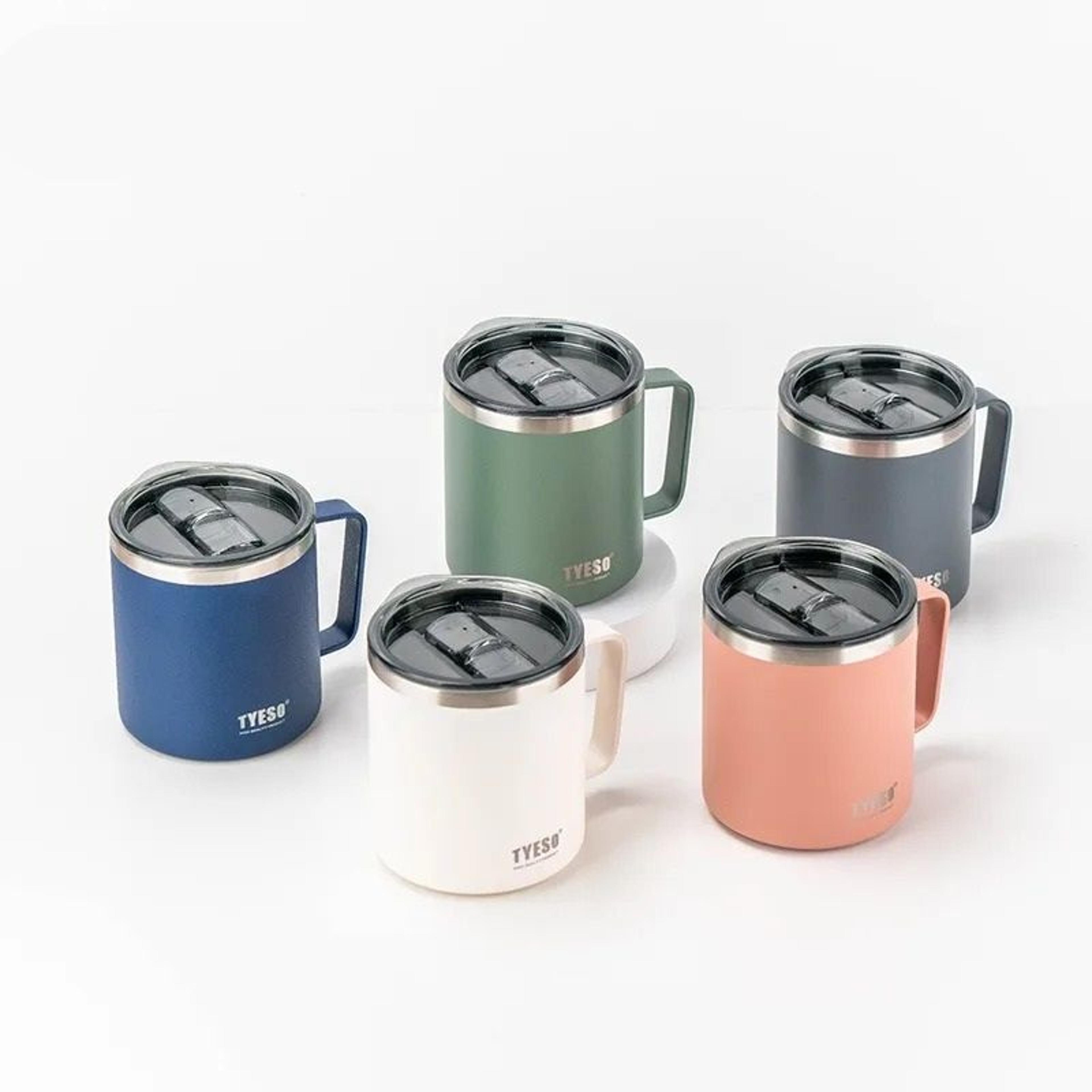 stainless steel insulated coffee mug with handle