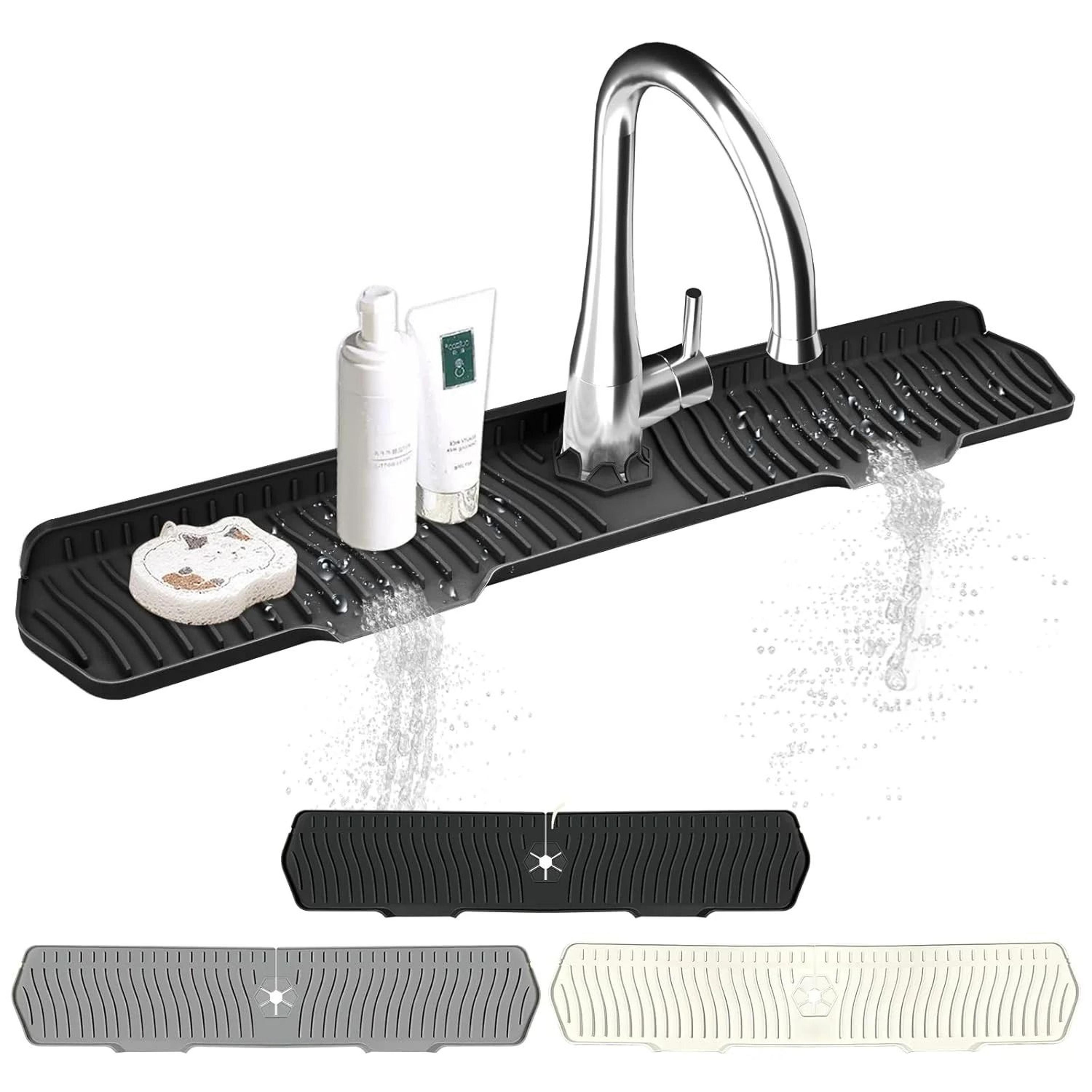 universal extra large silicone dish drying mat and heat resistant sink protector