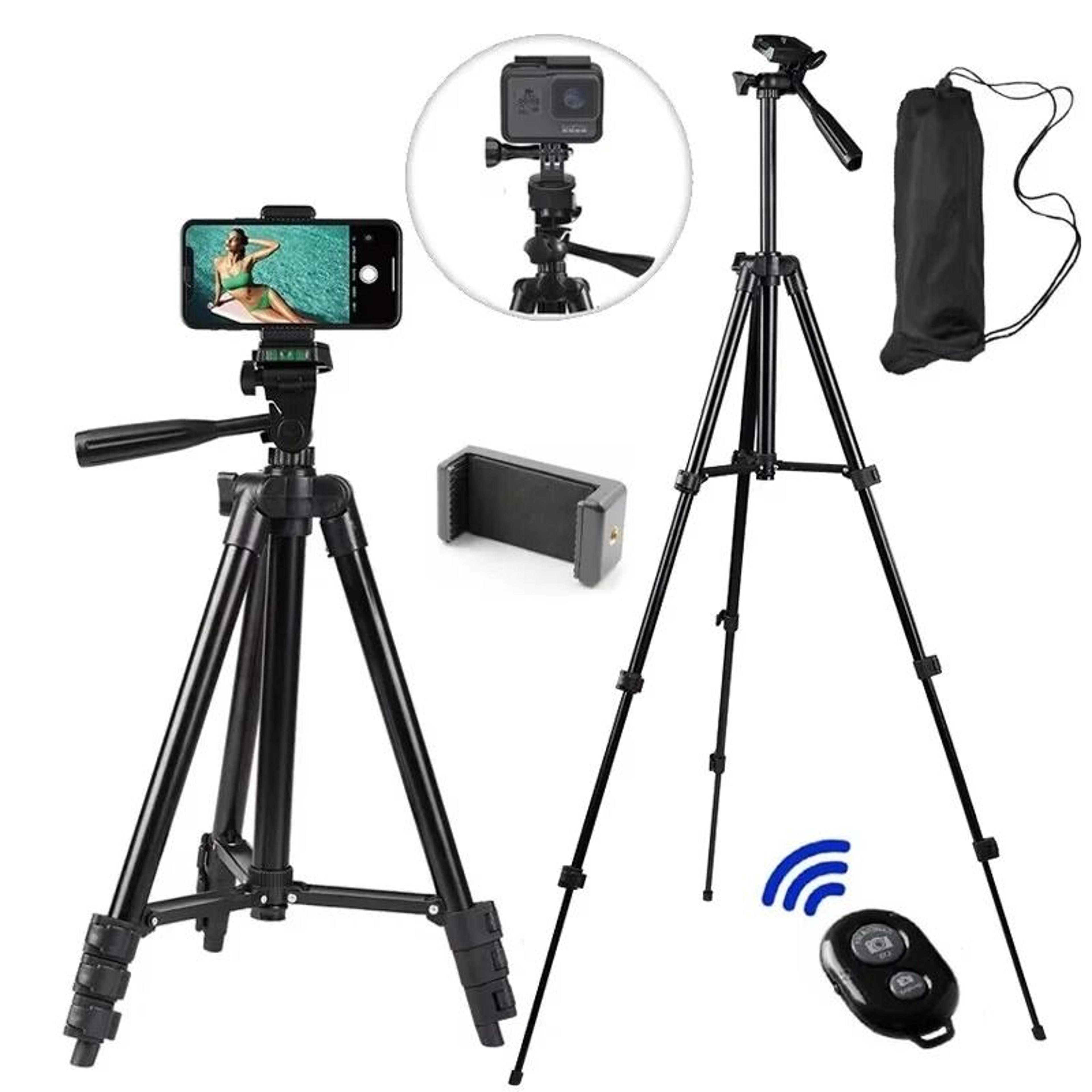 professional high stability universal photography tripod and adjustable media stand