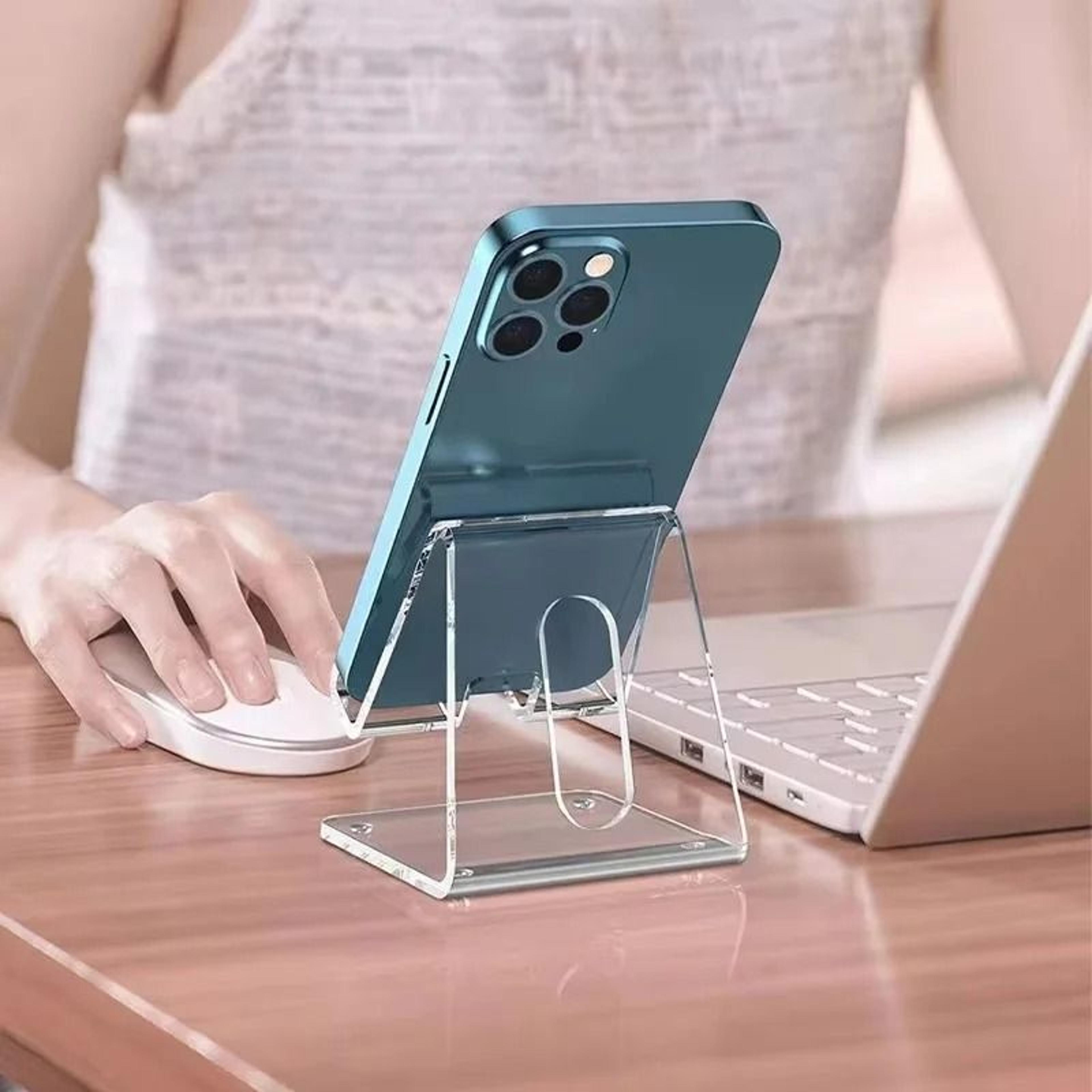 professional high clarity acrylic smartphone stand and minimalist tablet display bracket