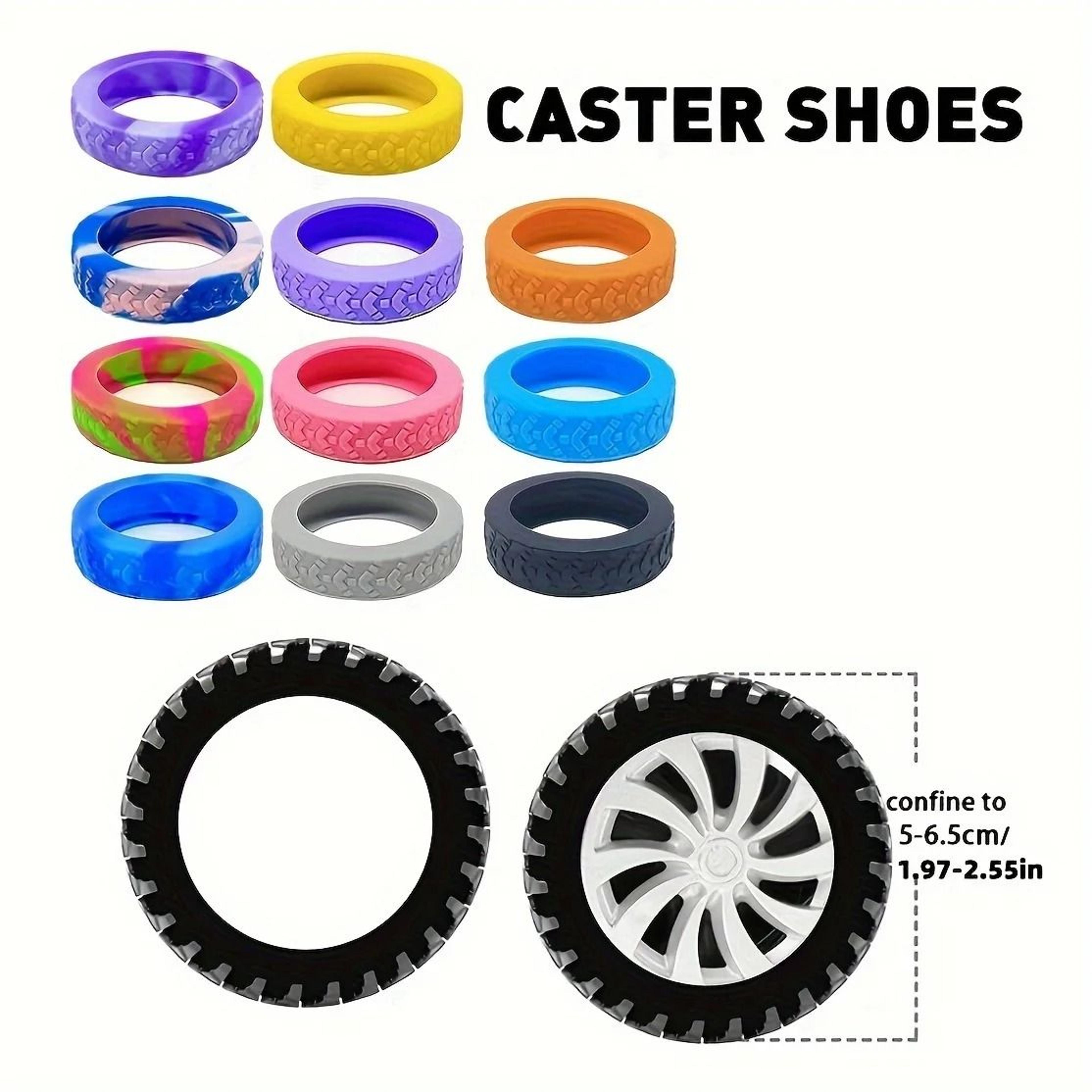 high stability 8-piece silicone luggage wheel covers and industrial grade noise reduction hardware