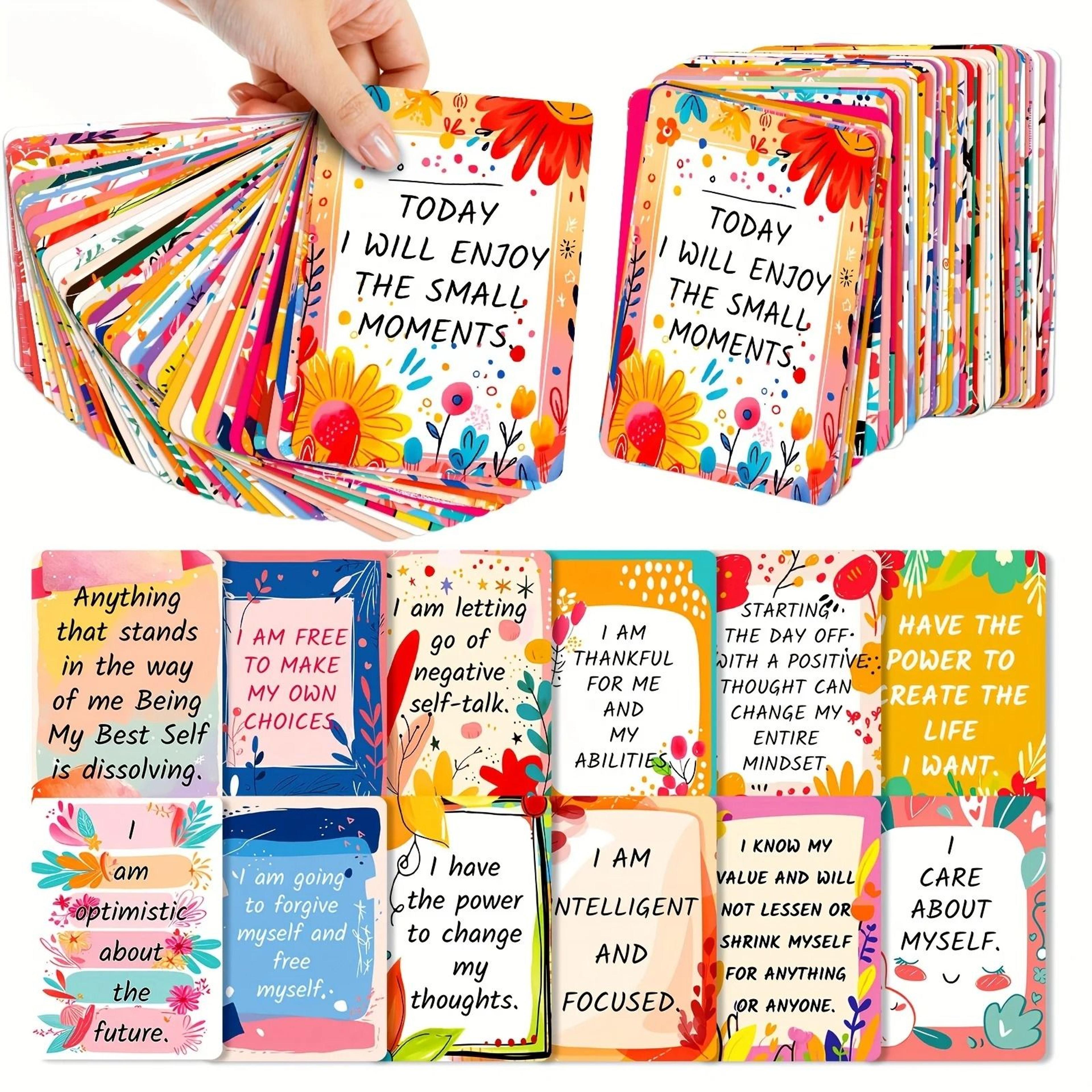 vibrant daily affirmation and mindfulness card deck 50 count