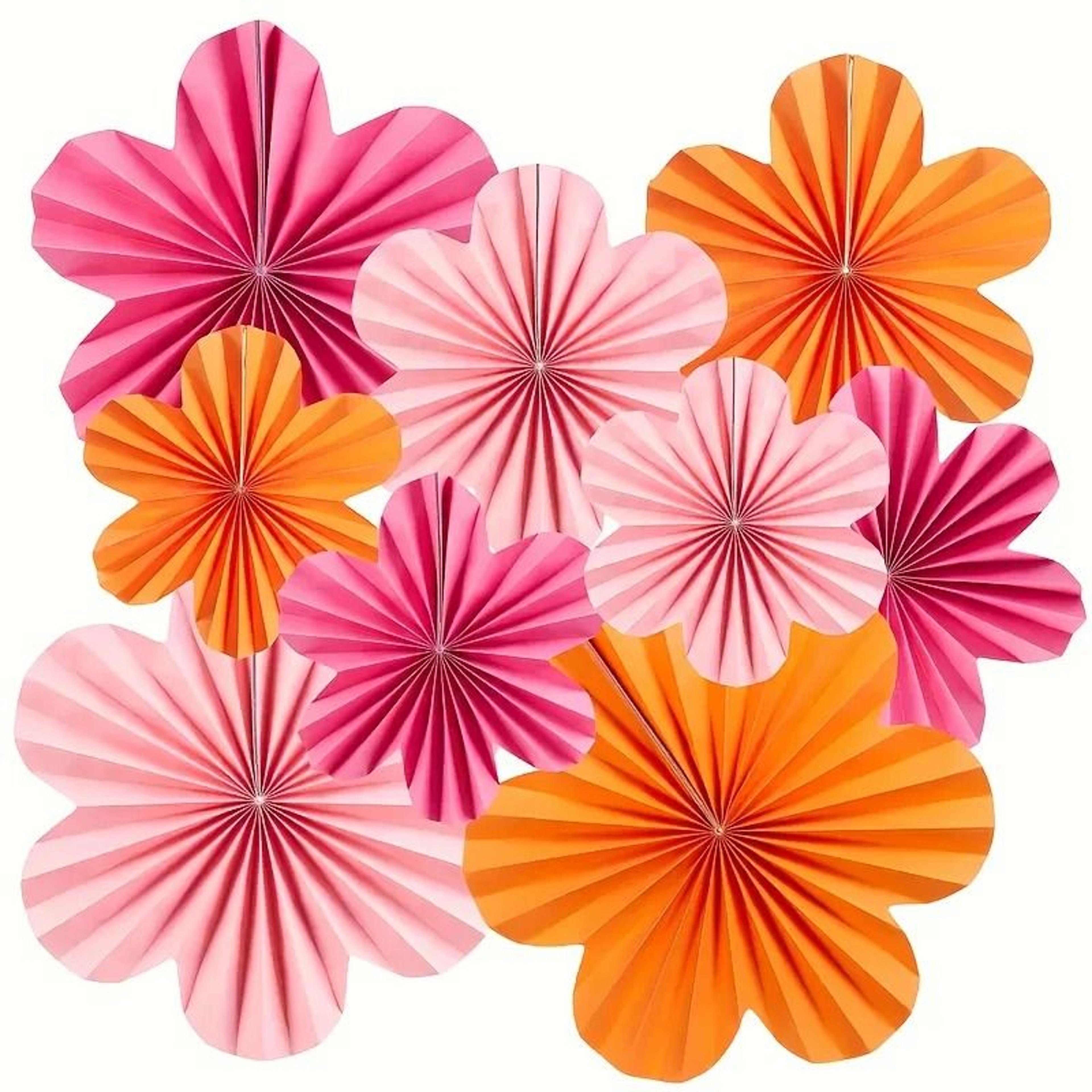 vibrant floral paper flower hanging decorations