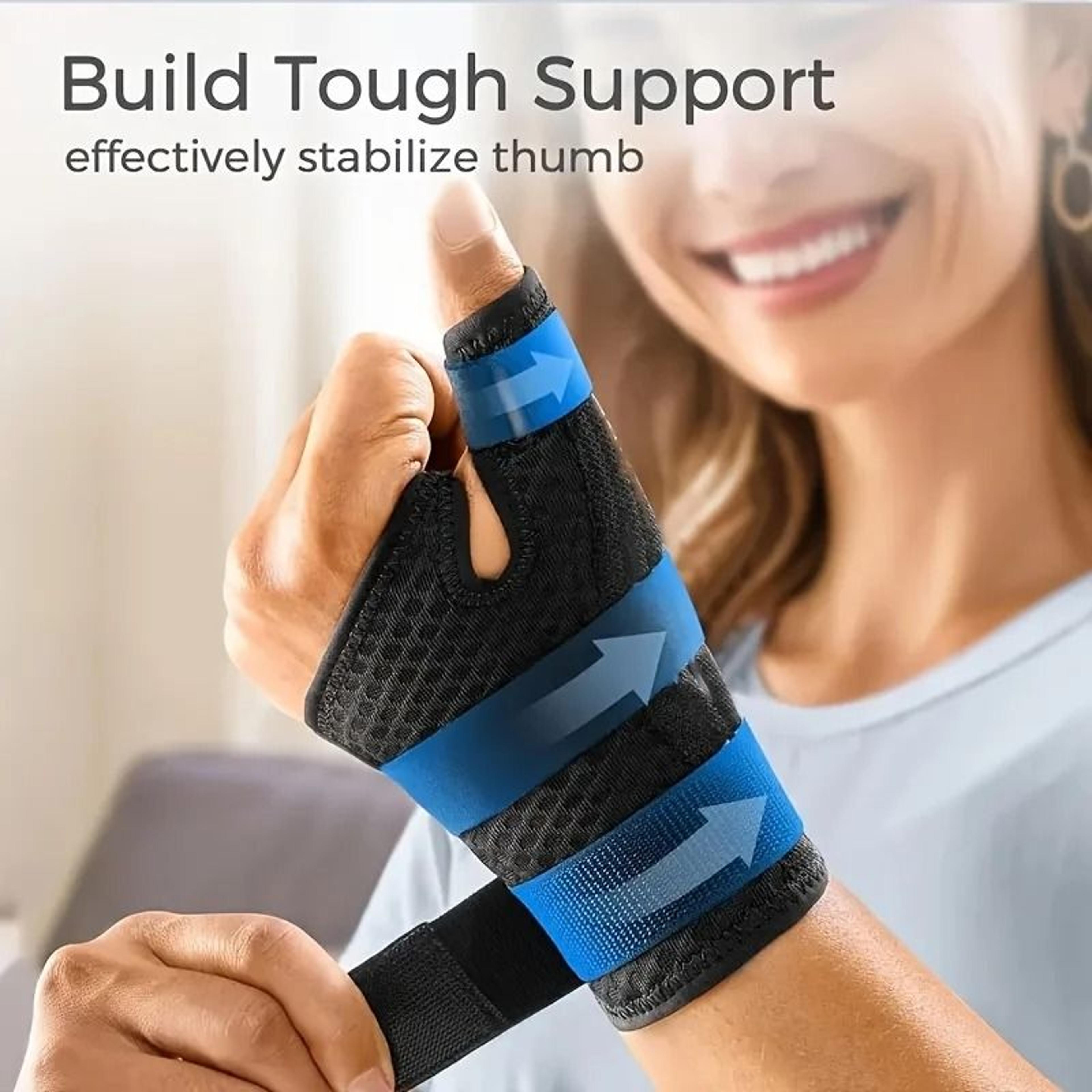 adjustable thumb and wrist support brace with ergonomic design