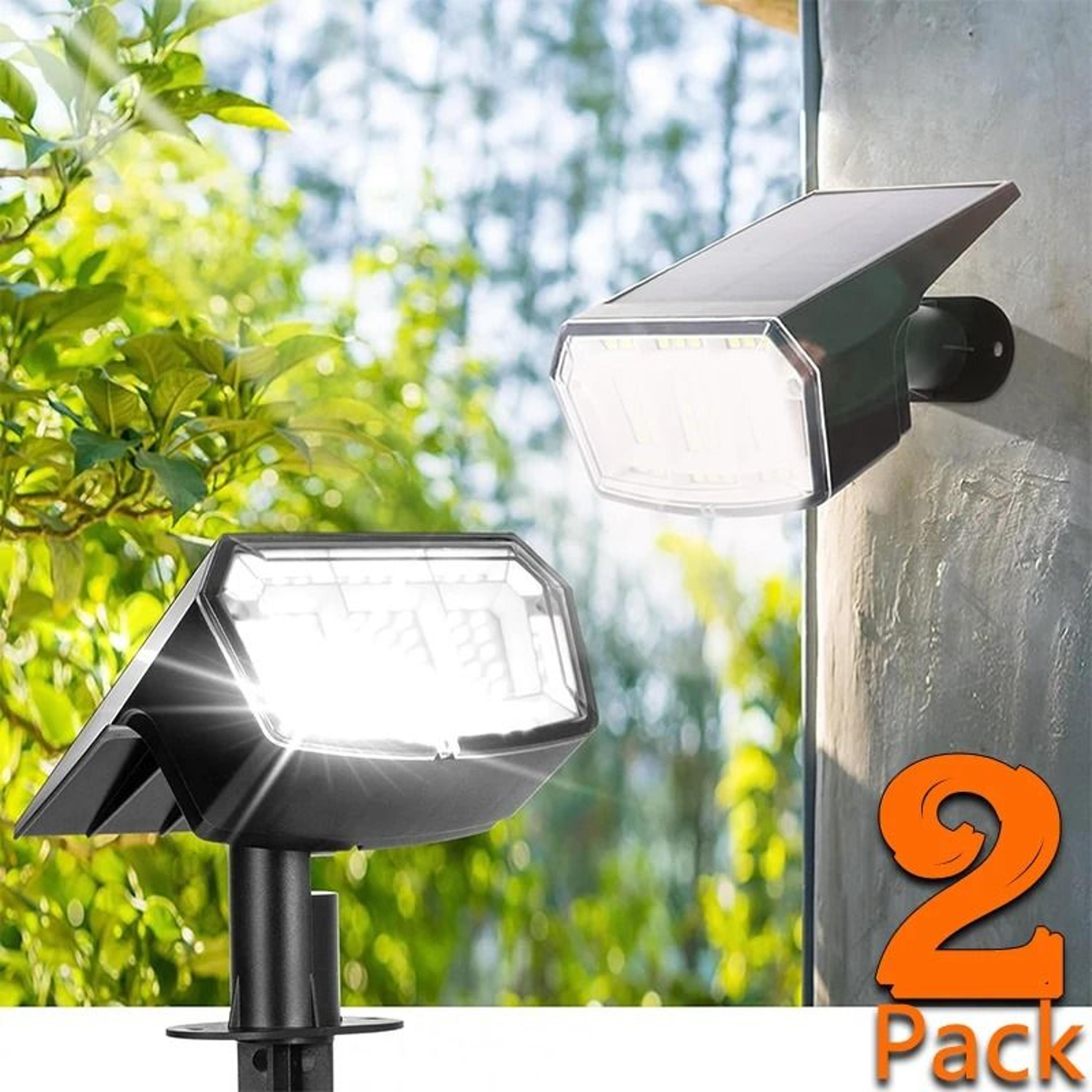 solar spot lights outdoor waterproof landscape spotlights 53 leds