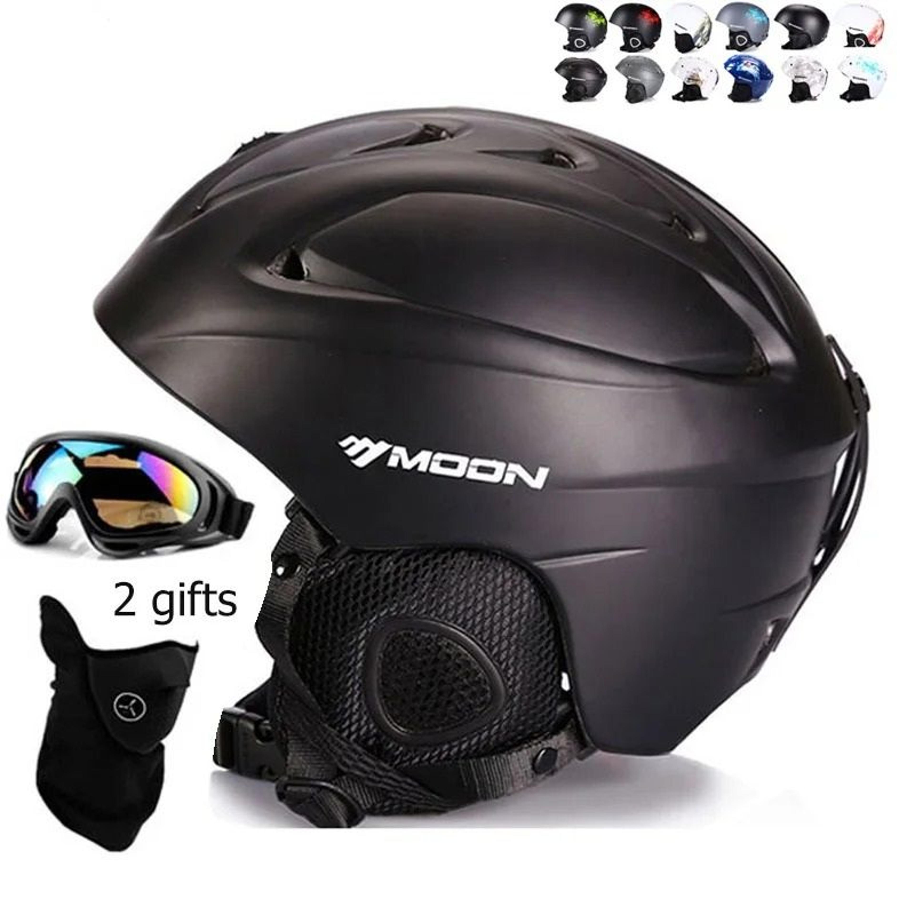 integrally molded snow safety ski and snowboard helmet