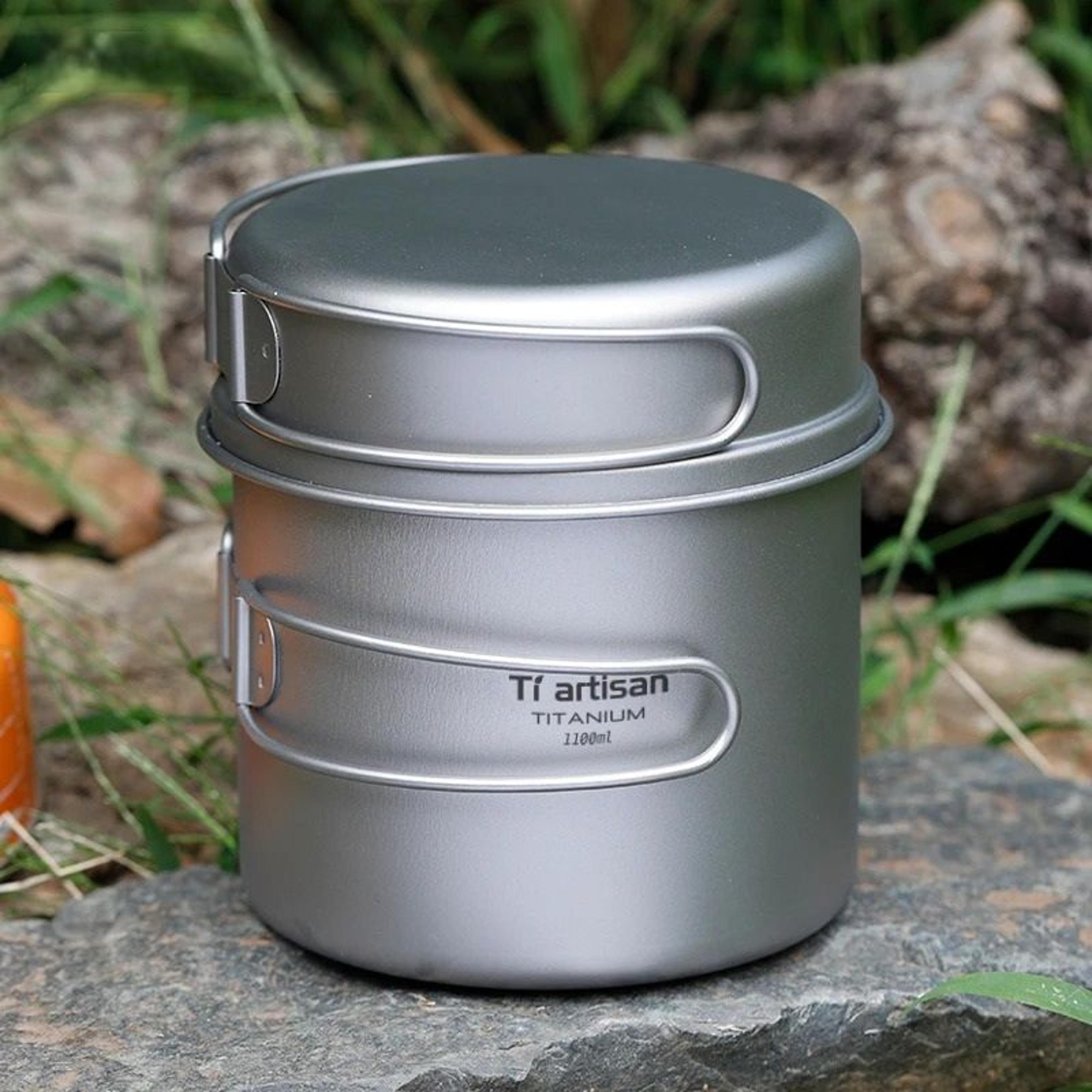 professional ultralight titanium multi-size nesting cookware system