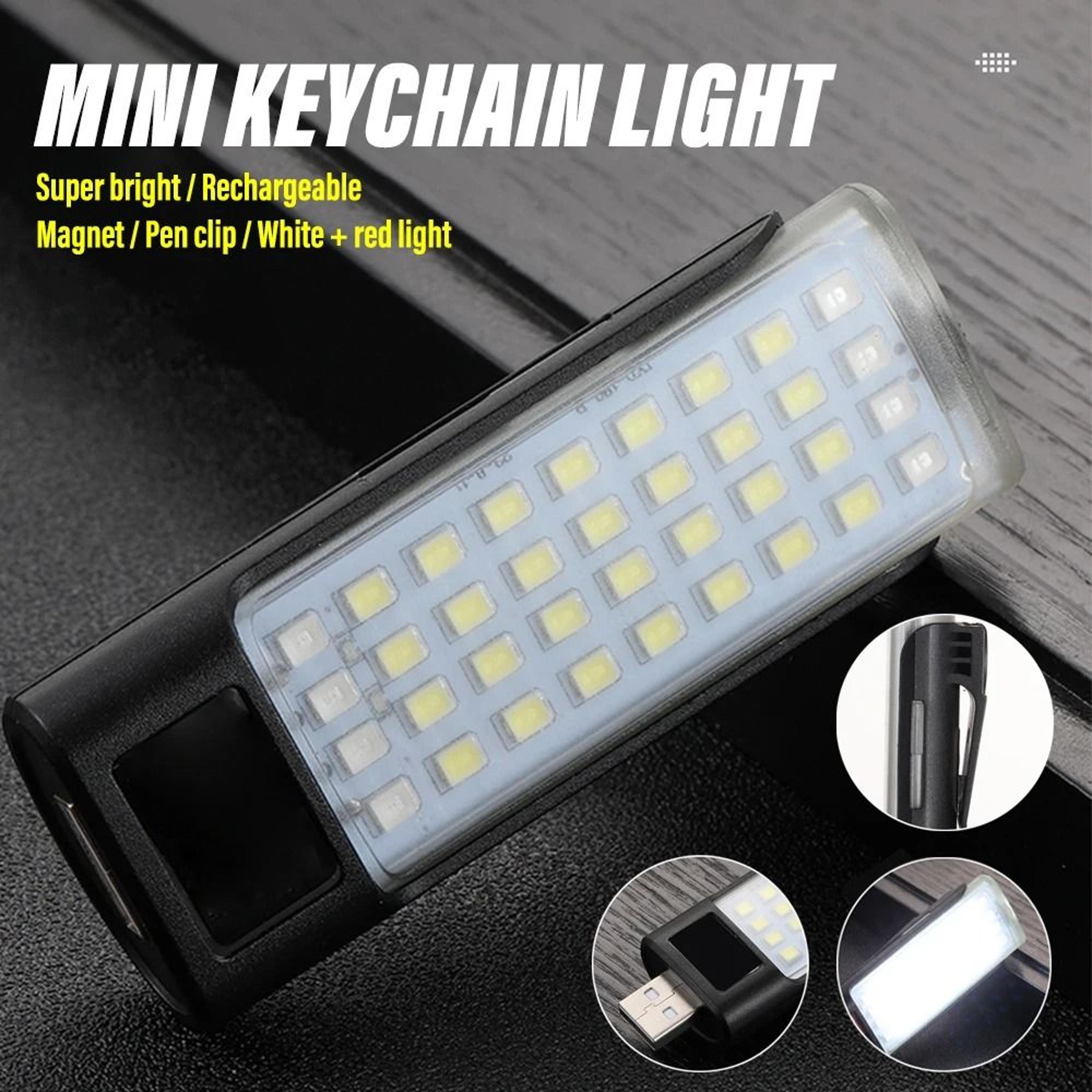 ultra-compact keychain led flashlight – portable multi-mode rechargeable worklight