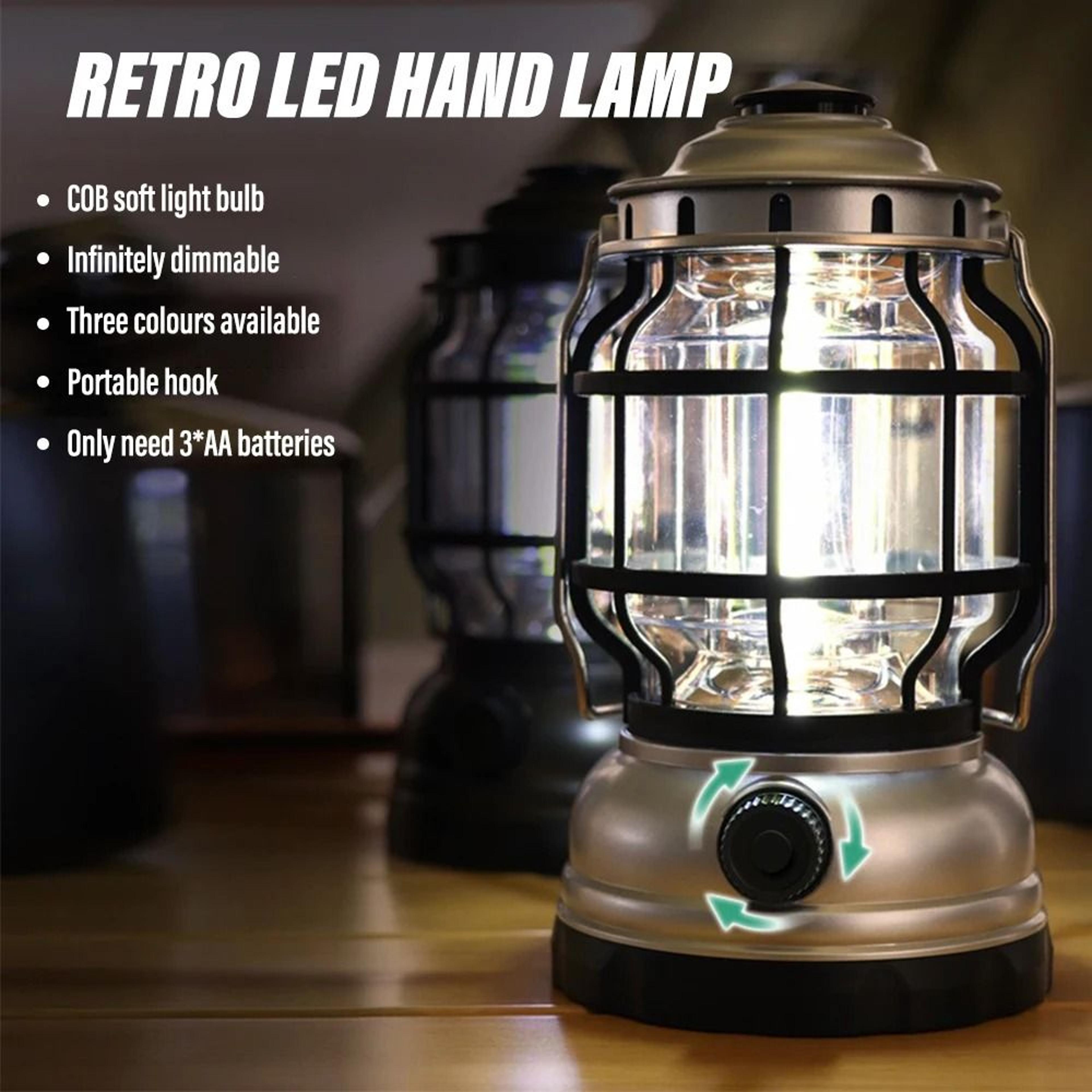 vintage dimmable led camping lantern – high-output portable outdoor searchlight