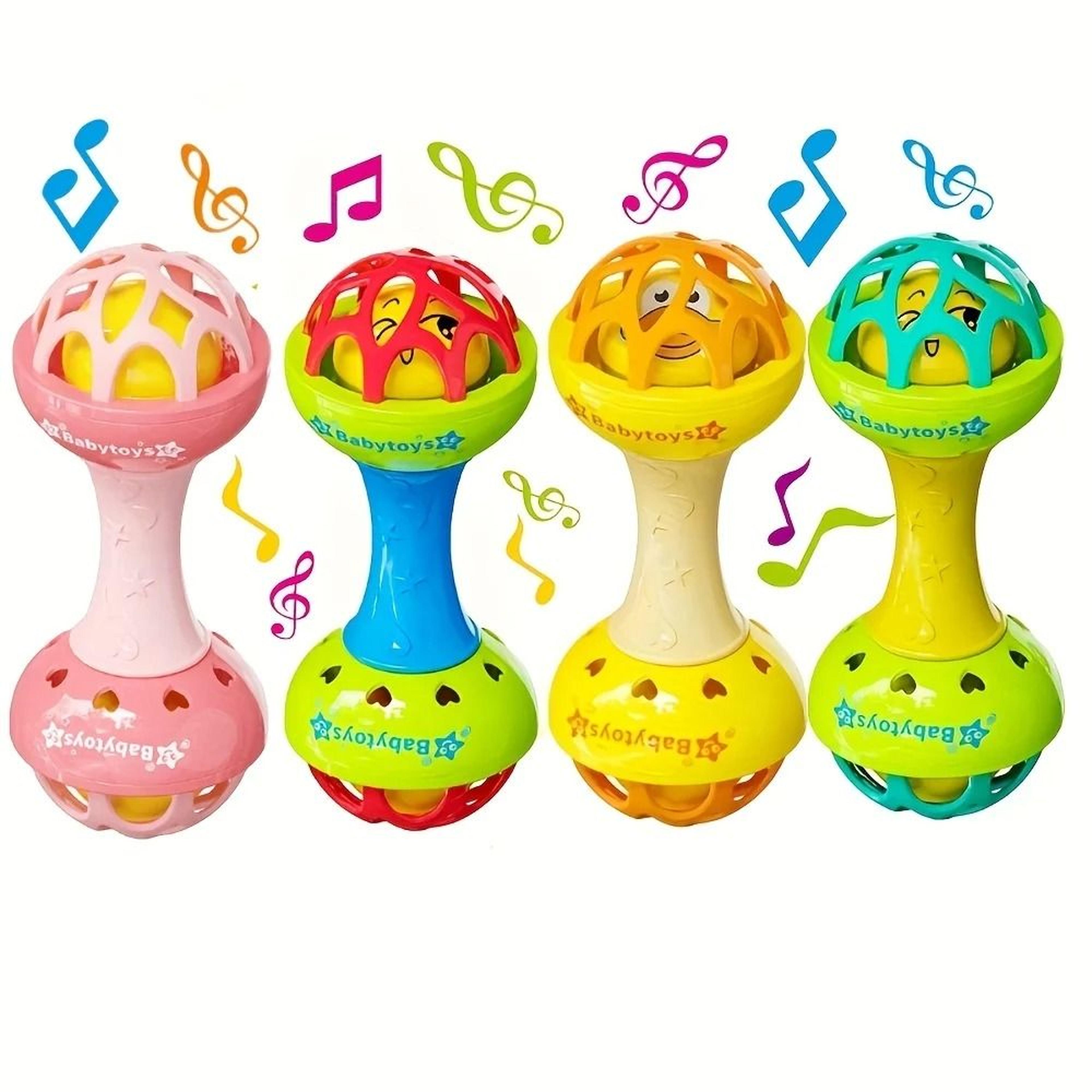 animal friends sensory rattle – interactive double-headed musical toy for infants