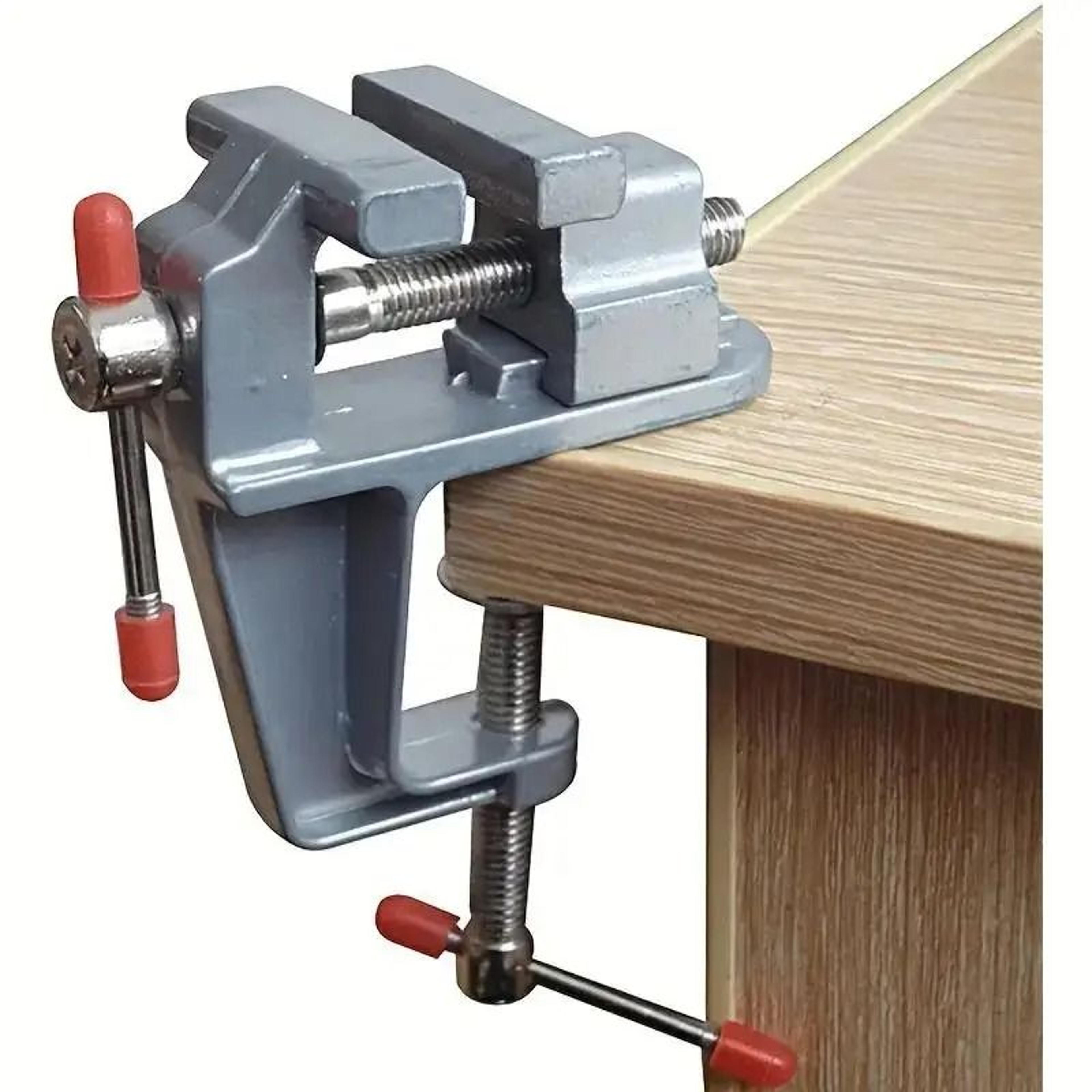 sturdy mini aluminum bench vise – adjustable table clamp for crafting, electronics, & diy projects