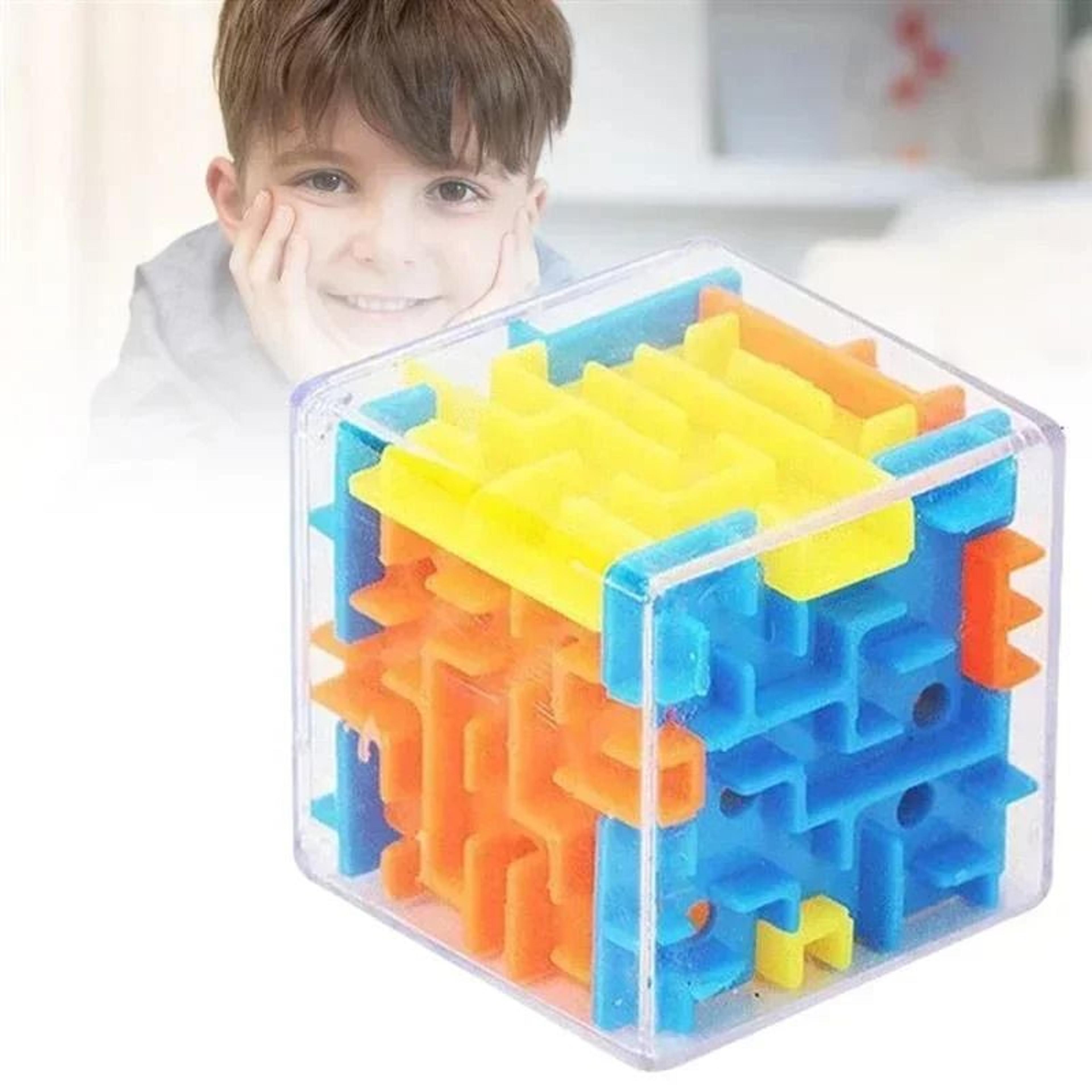 3d maze magic cube – six-sided transparent puzzle & stress reliever toy