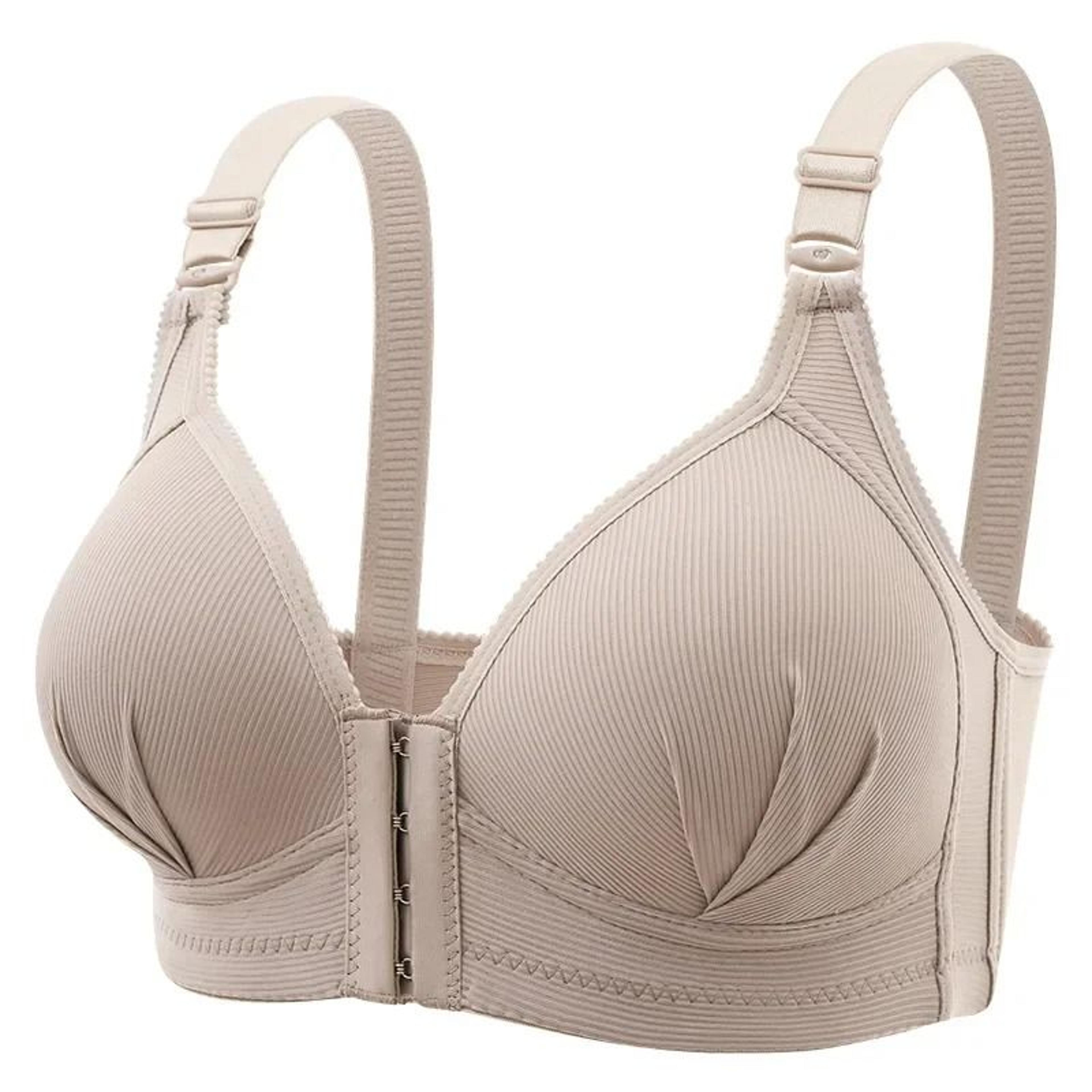 comfortable front-button breastfeeding bra – traceless wireless maternity support