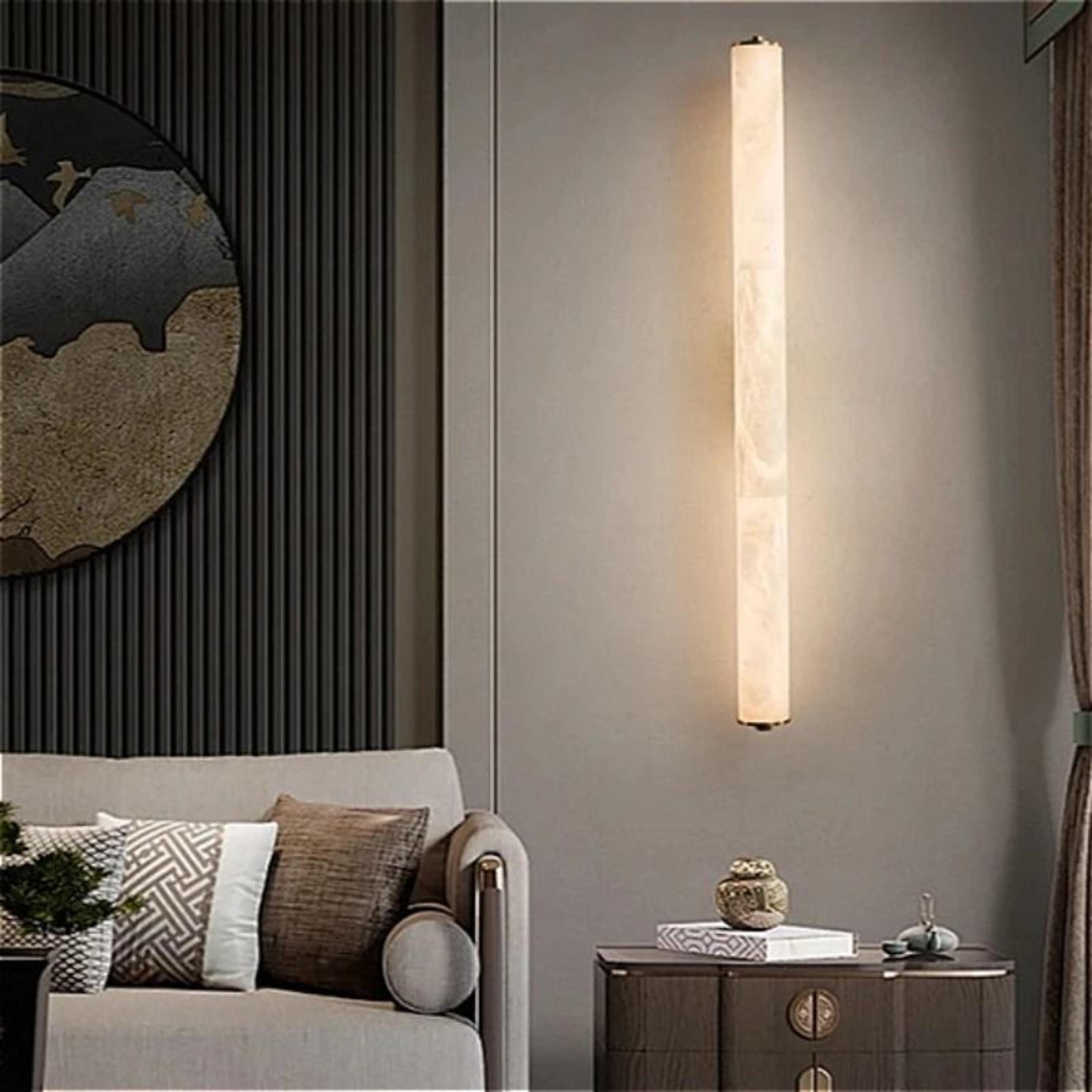 full copper spanish natural snowflake marble led wall lamp