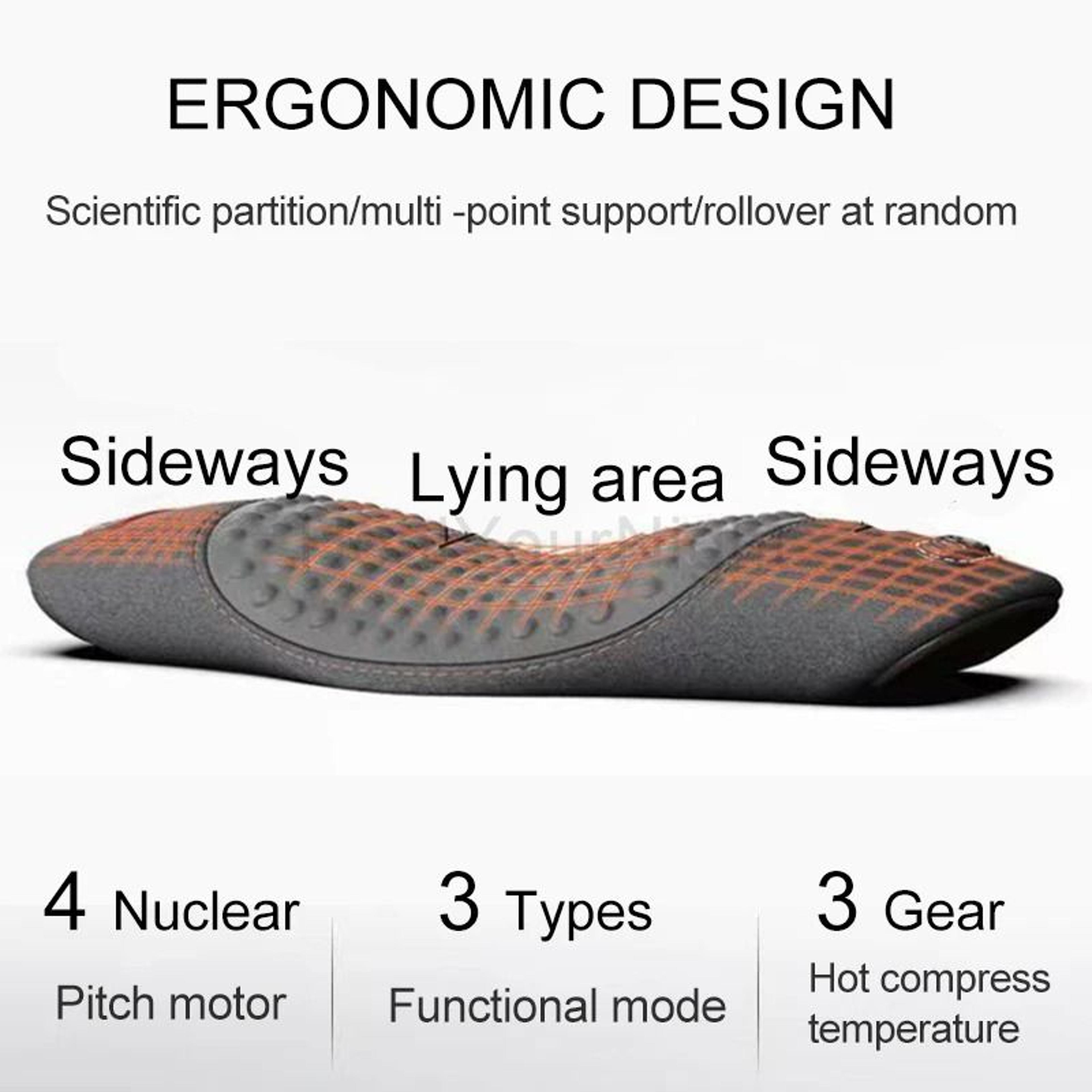 heated vibrating waist support sleep pad with electric massage