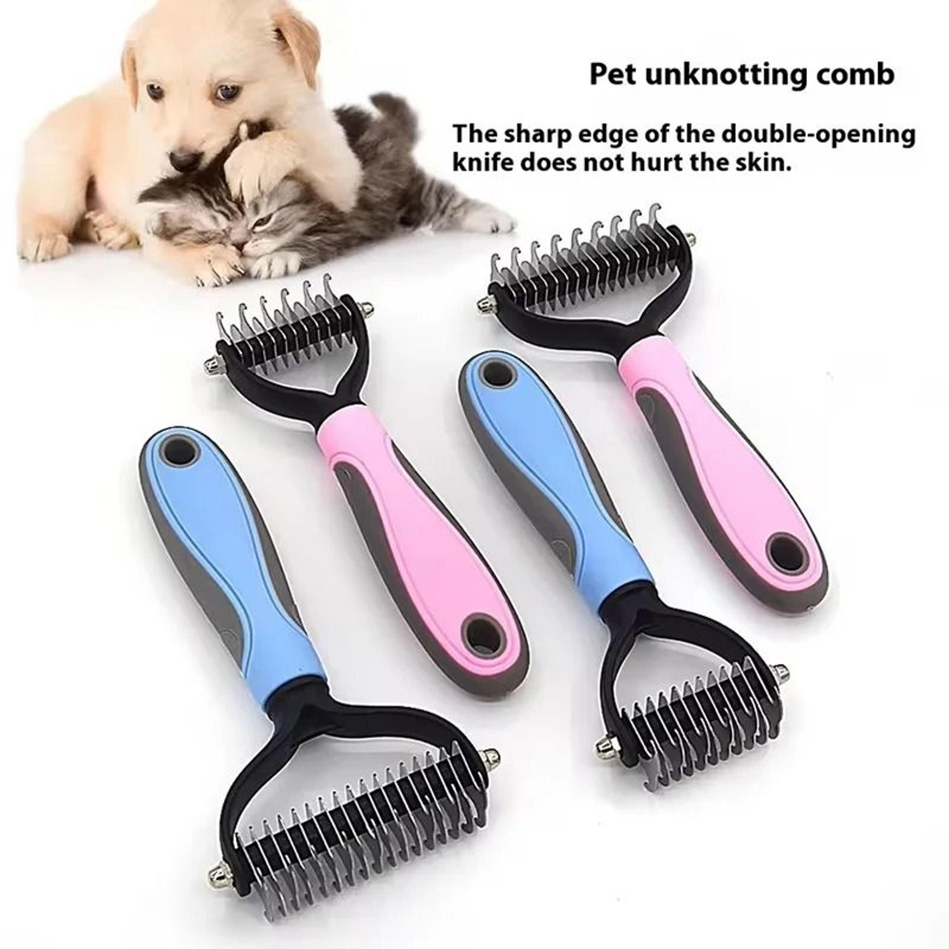 professional pet deshedding and knot removal brush