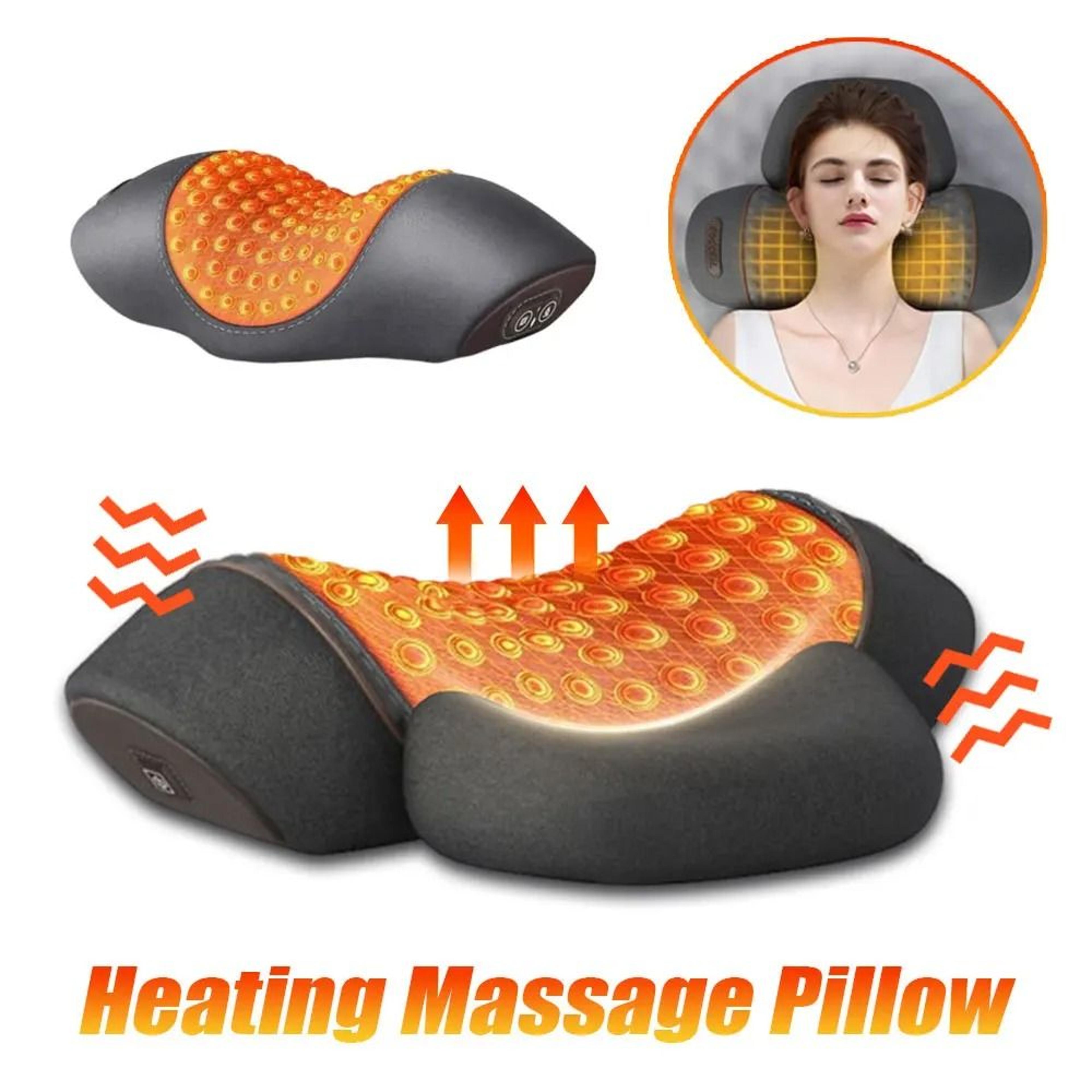 electric neck massage and memory foam support pillow