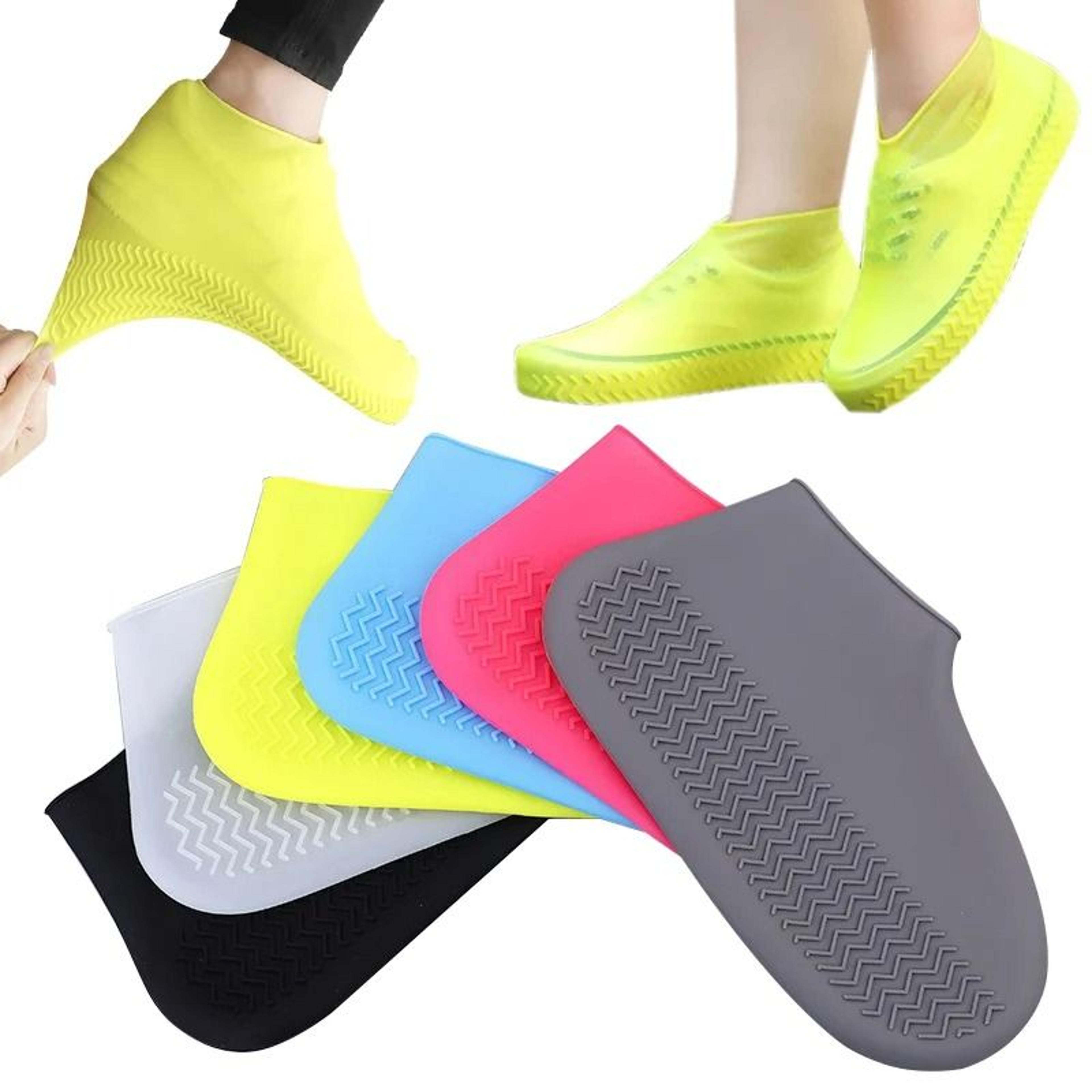 reusable waterproof silicone rain shoe covers