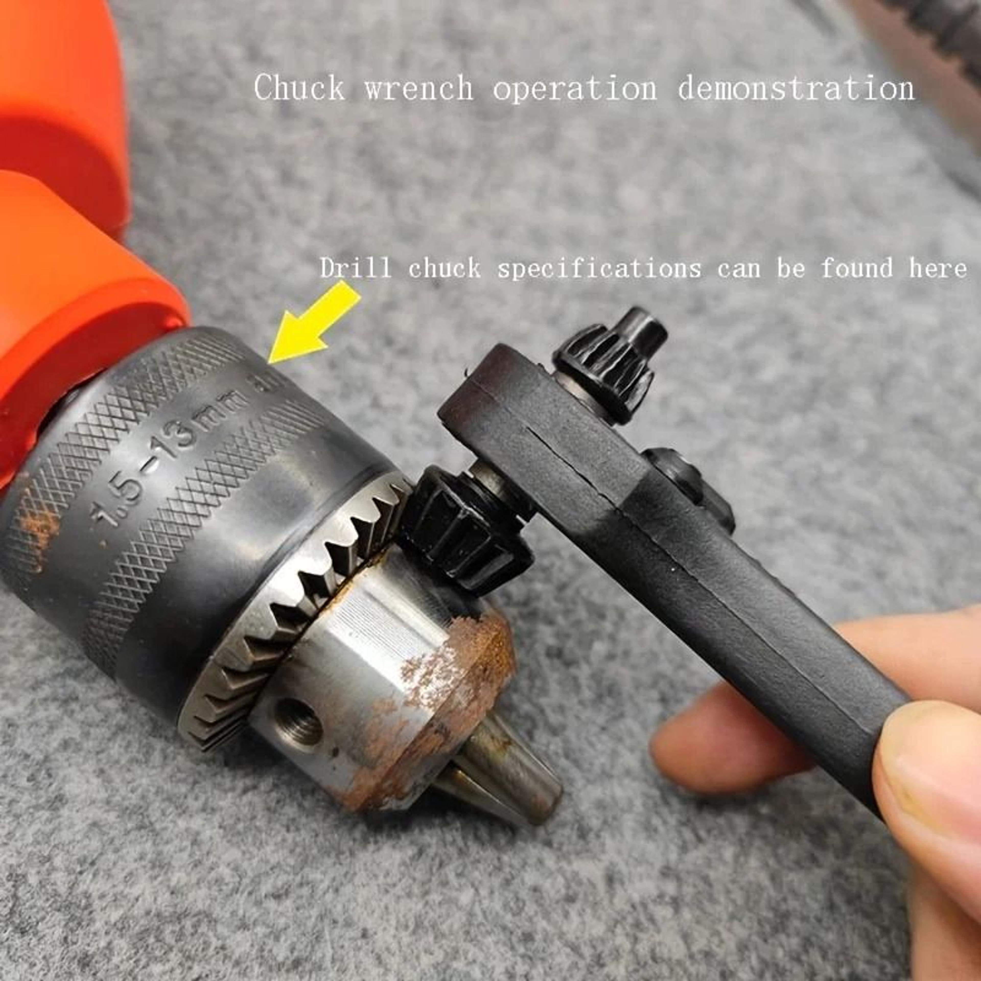 2-in-1 dual-head ratchet drill chuck key