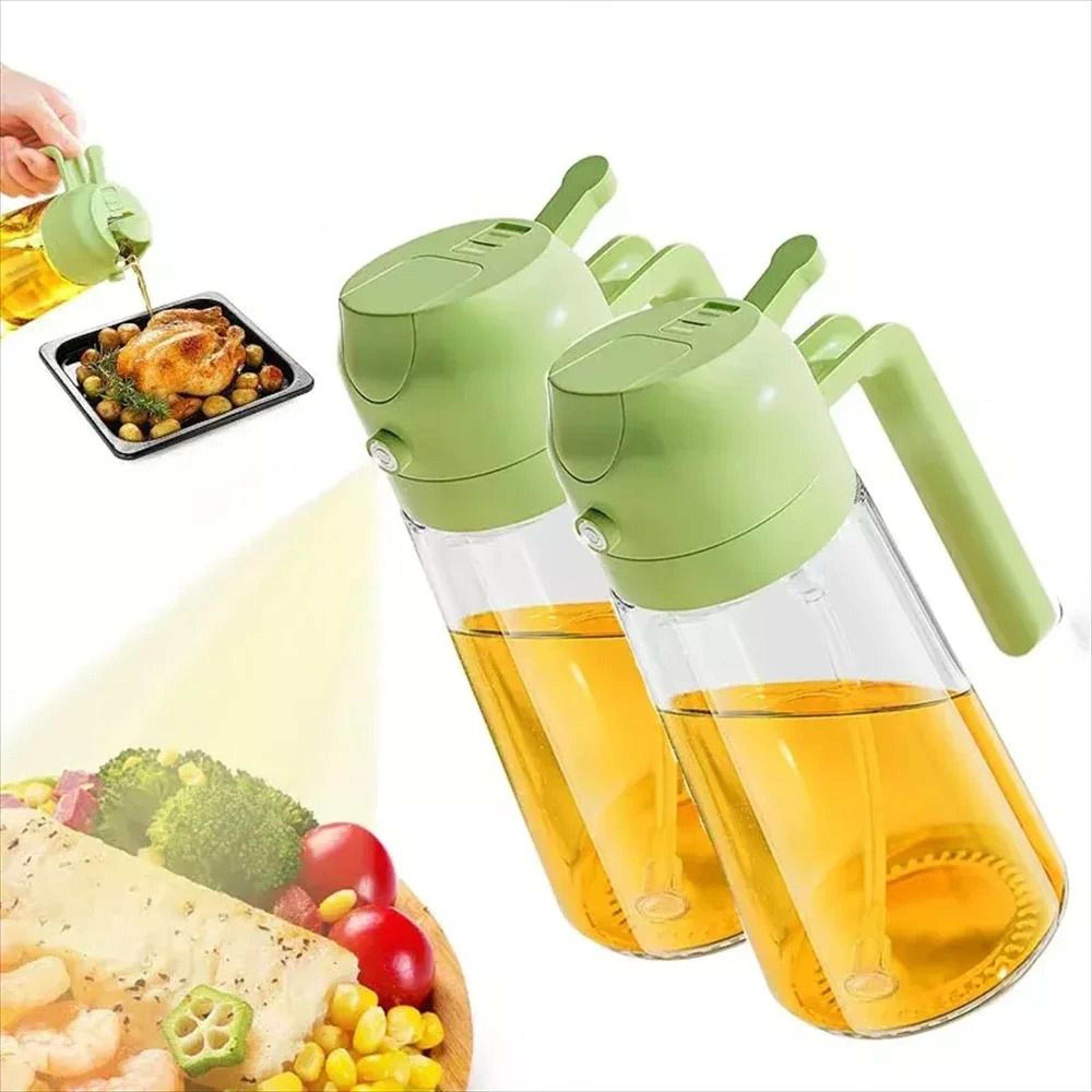 2-in-1 glass olive oil sprayer & pourer dispenser