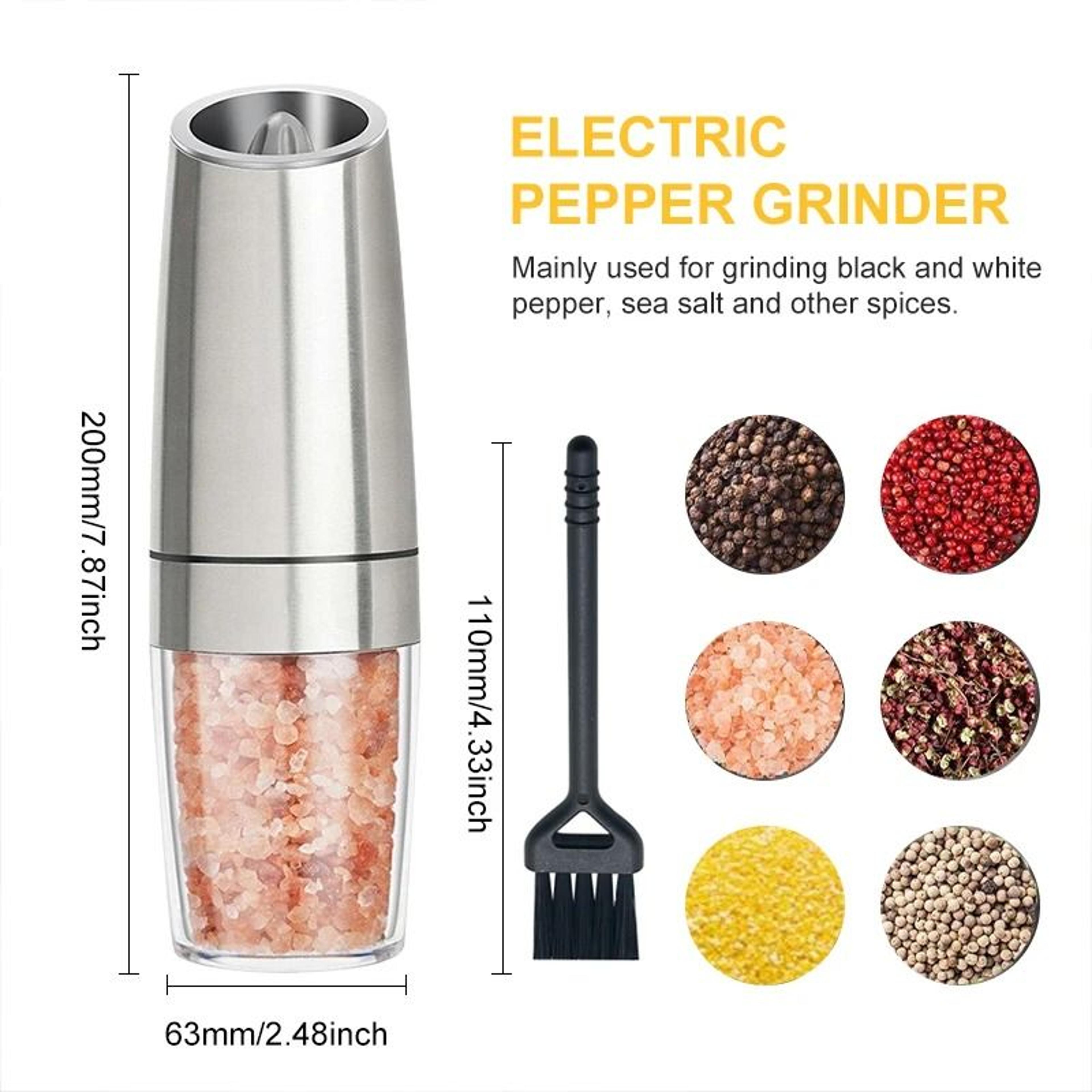 professional automatic gravity induction electric pepper mill set