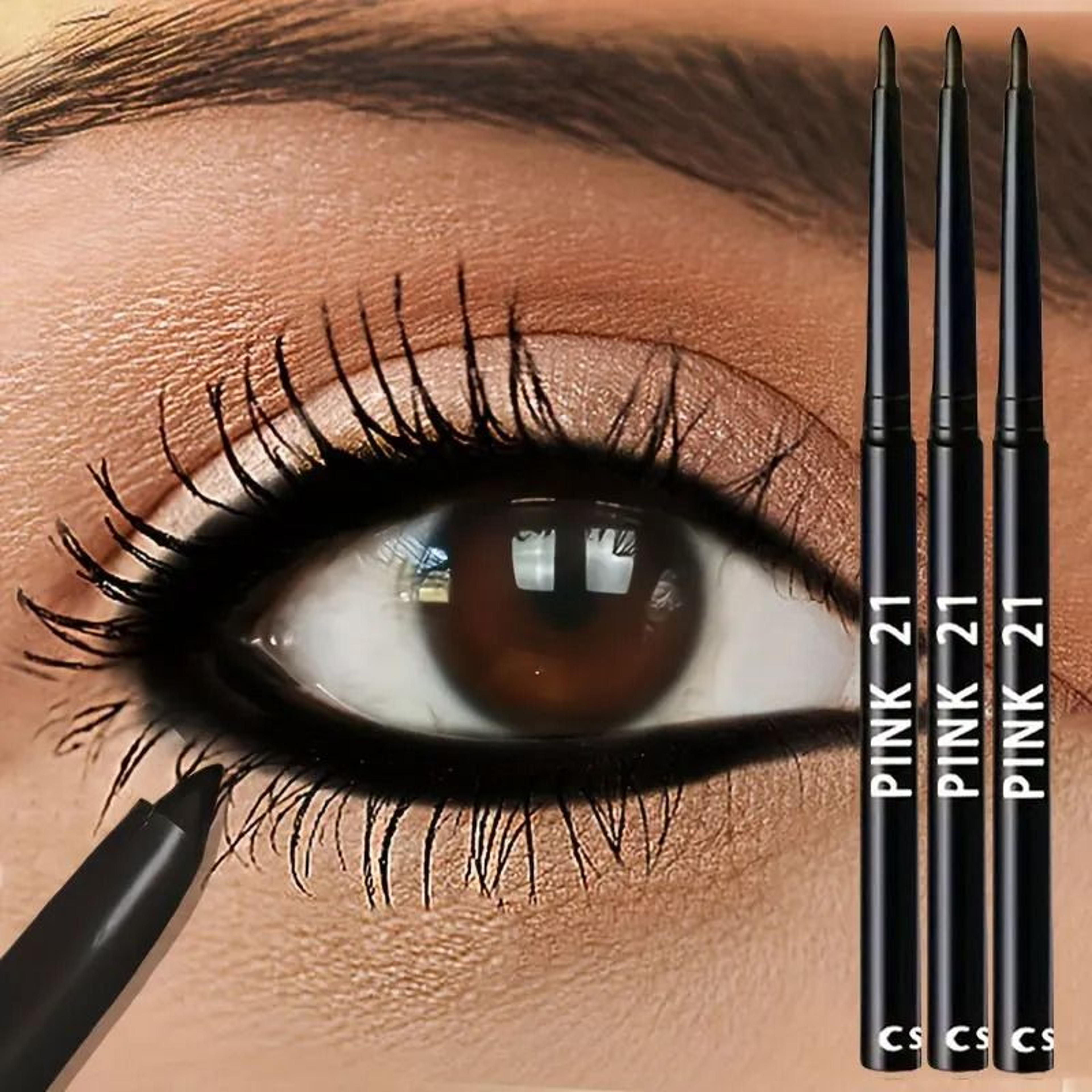 3-piece waterproof black eyeliner set – smudge-proof, long-lasting & beginner-friendly