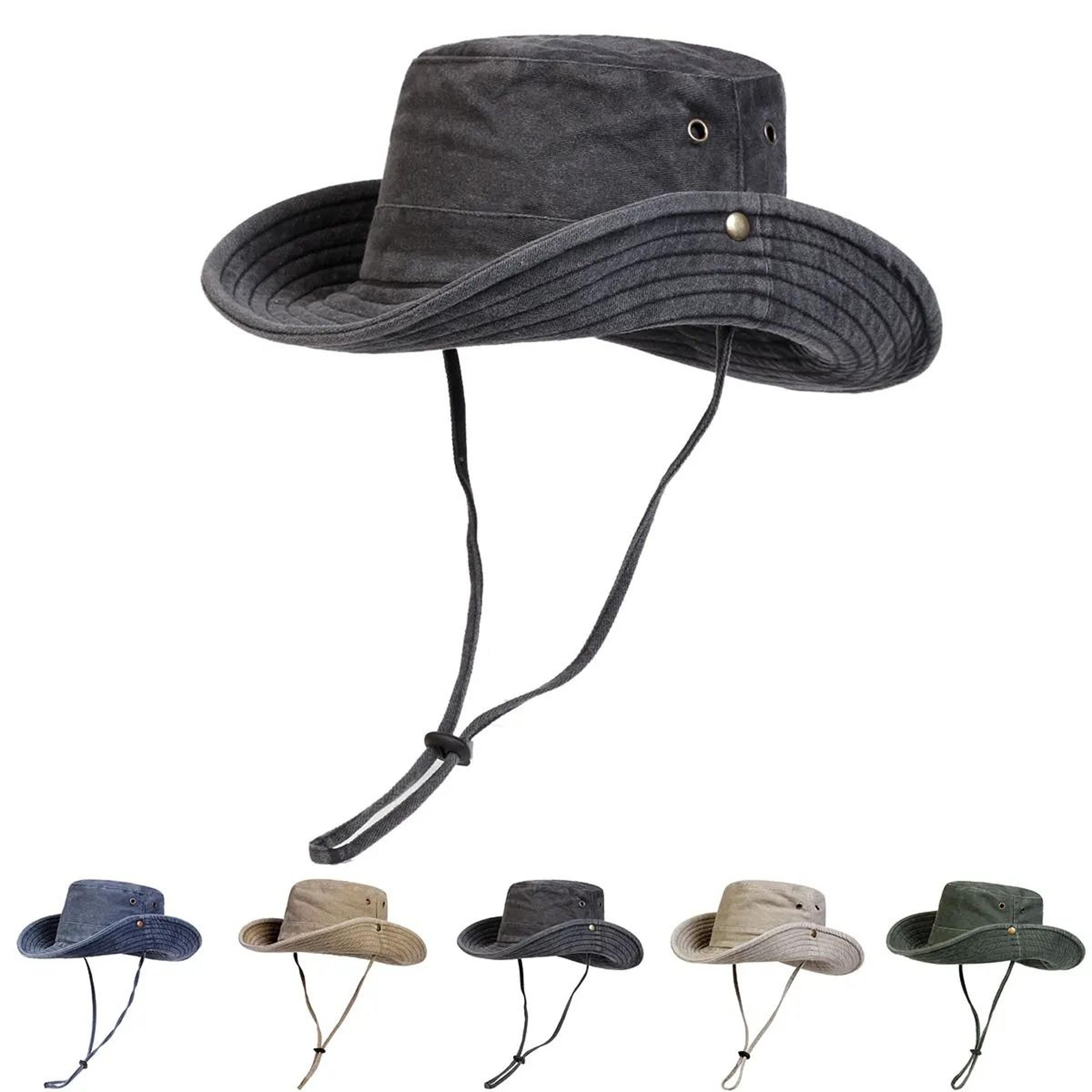 washed bucket hat – large brim outdoor fisherman cap for sun protection