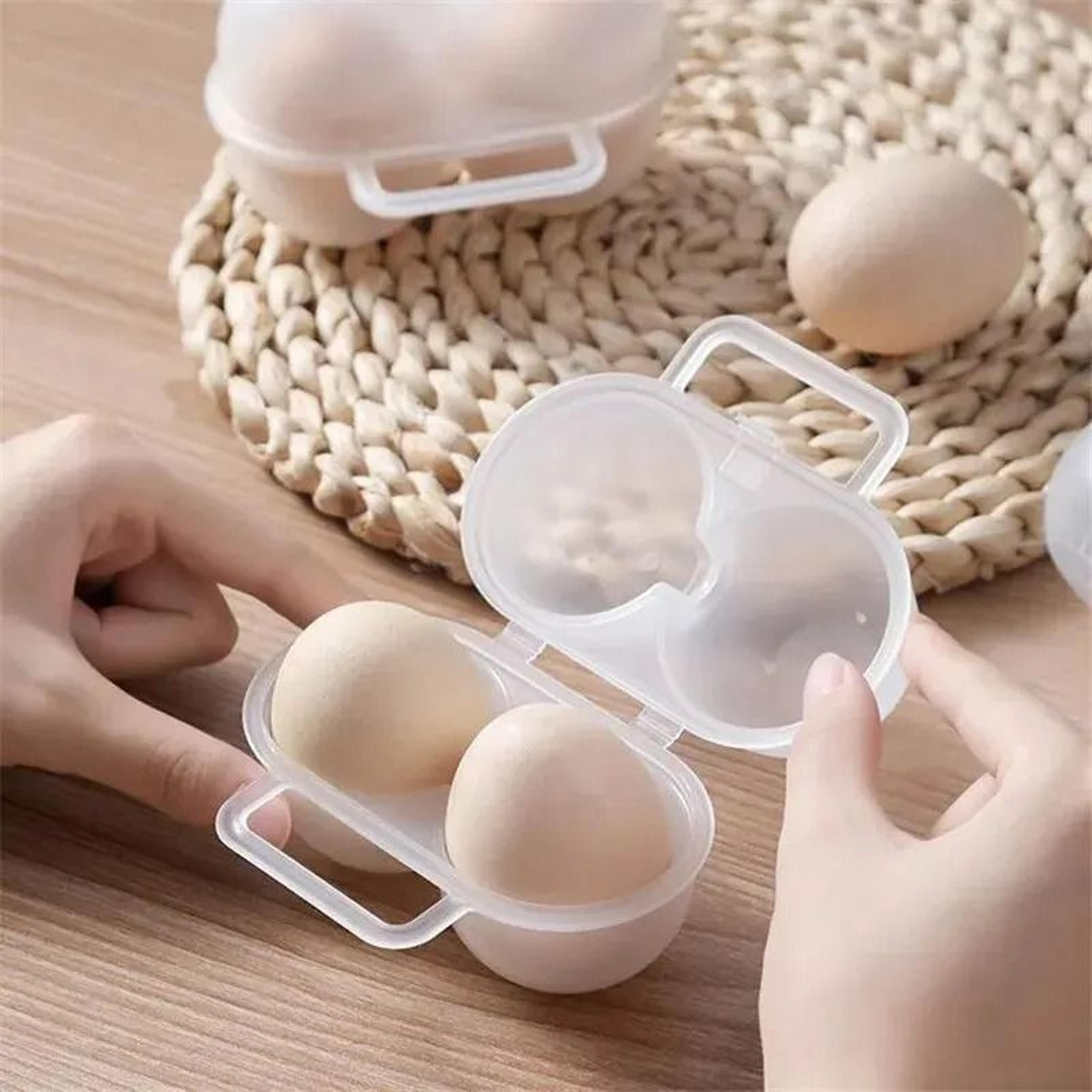 2-cell outdoor portable egg box – shock-absorbing & anti-drop storage