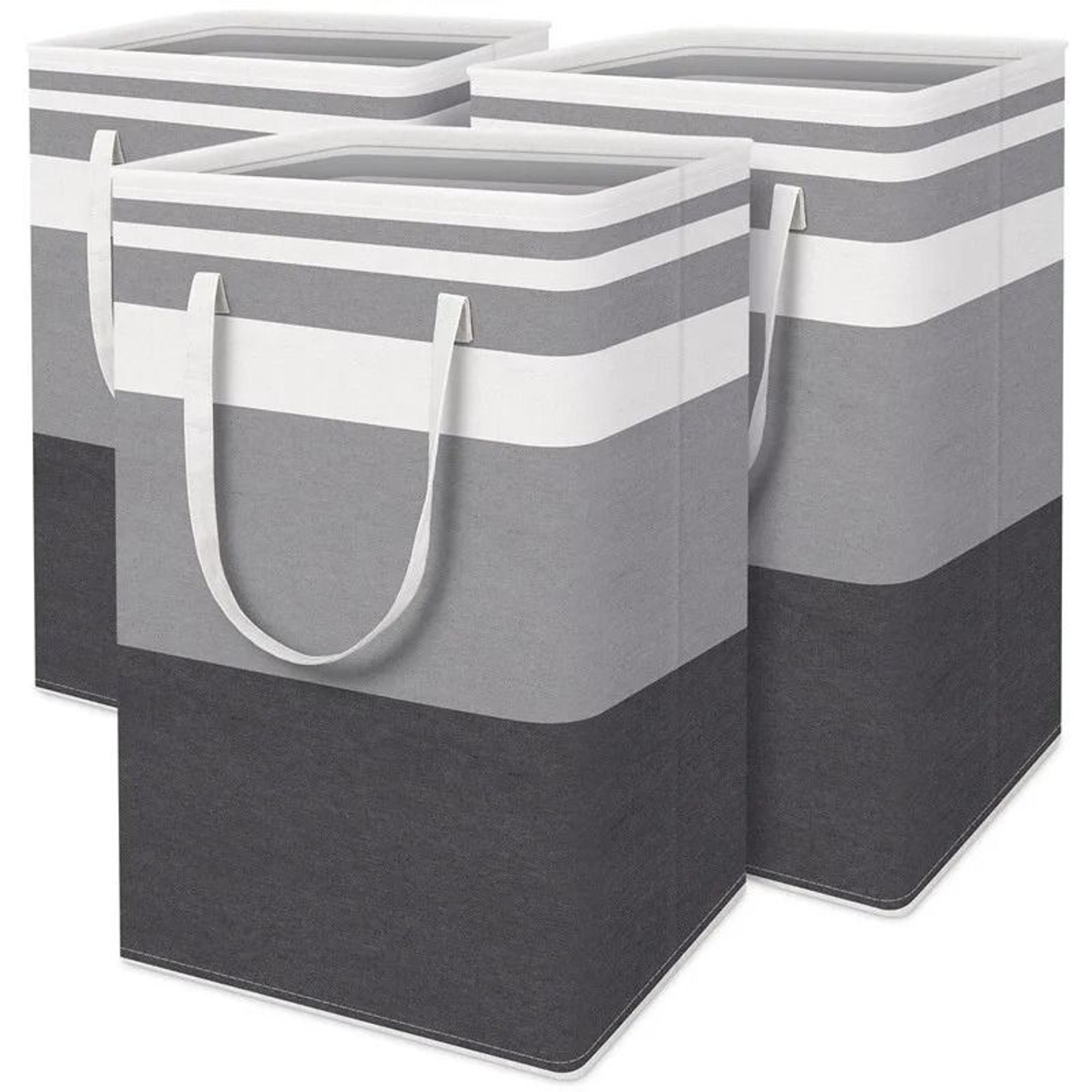 large capacity cotton linen laundry basket – waterproof foldable storage bag