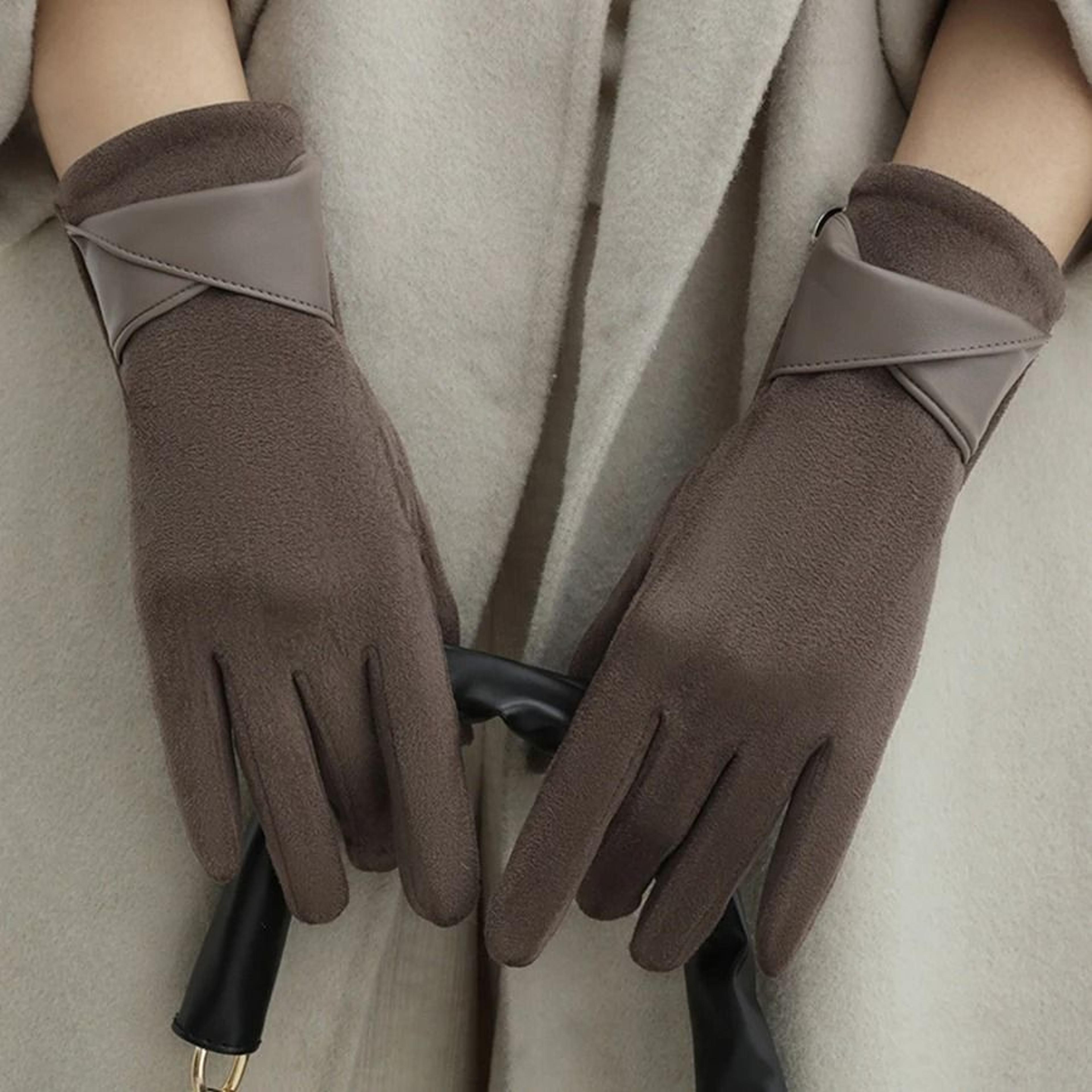 korean style winter thermal gloves – touchscreen windproof & velvet anti-cold mittens