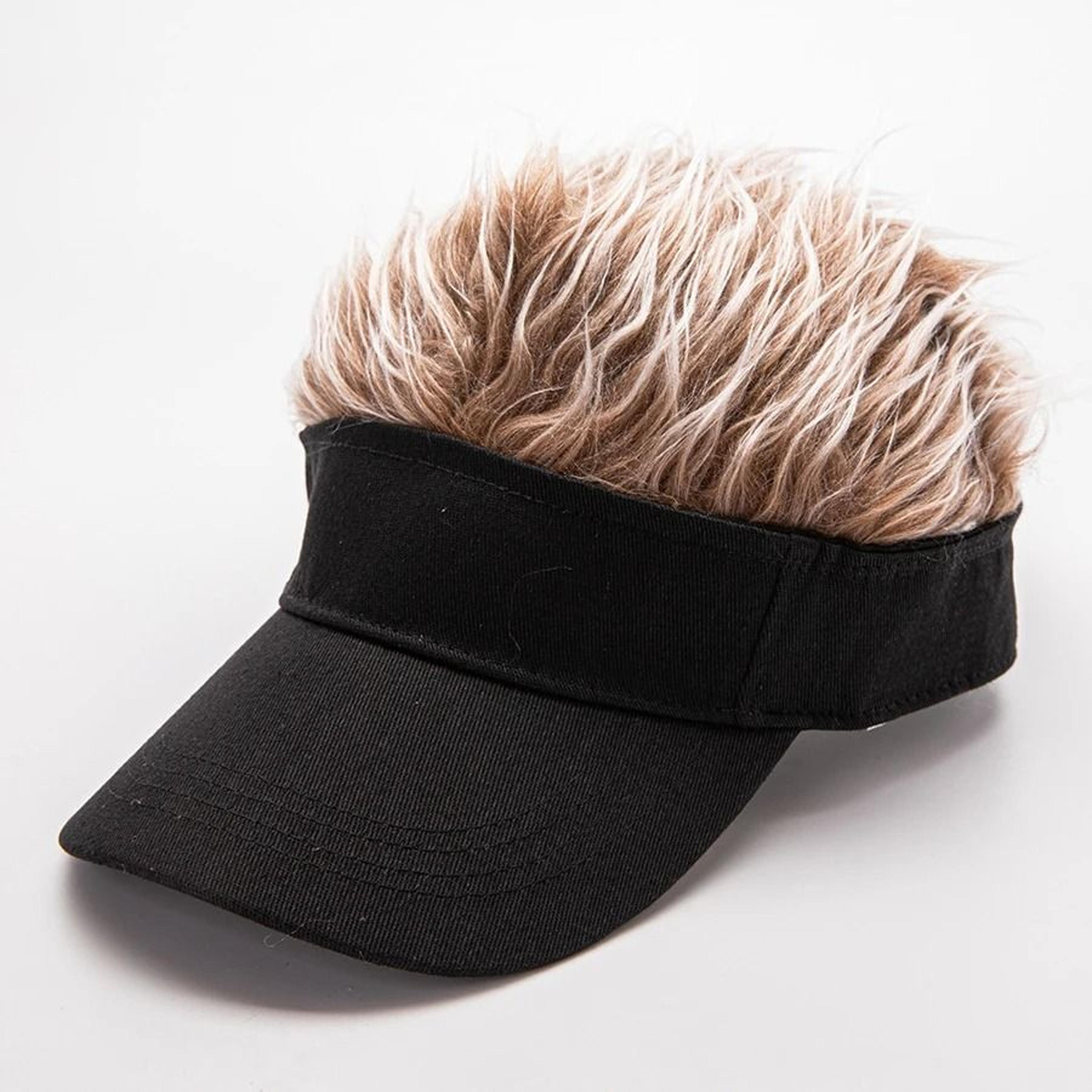 fun flare performance baseball hat with integrated hair