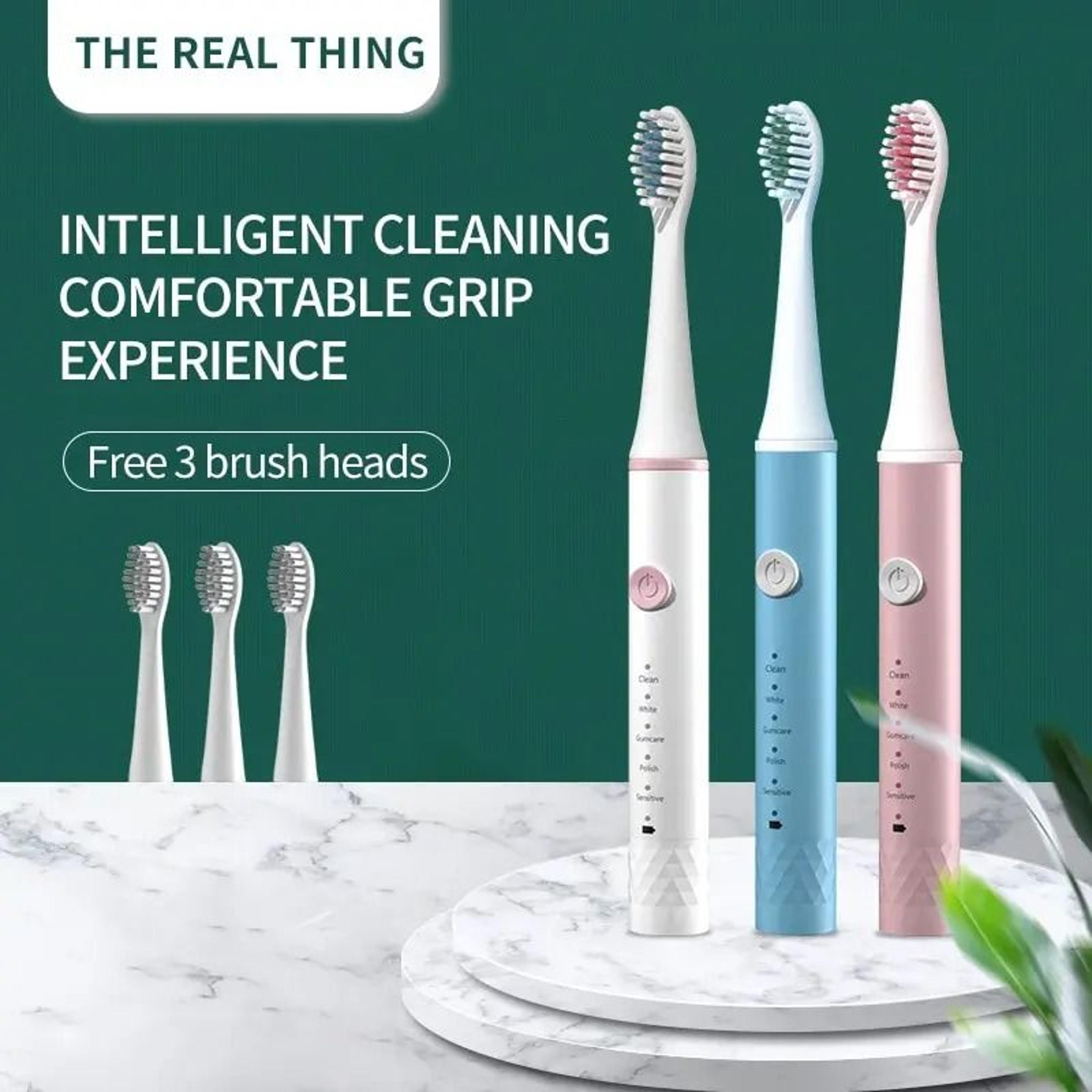 ultrasonic high-power waterproof electric toothbrush with 40,000 strokes/minute