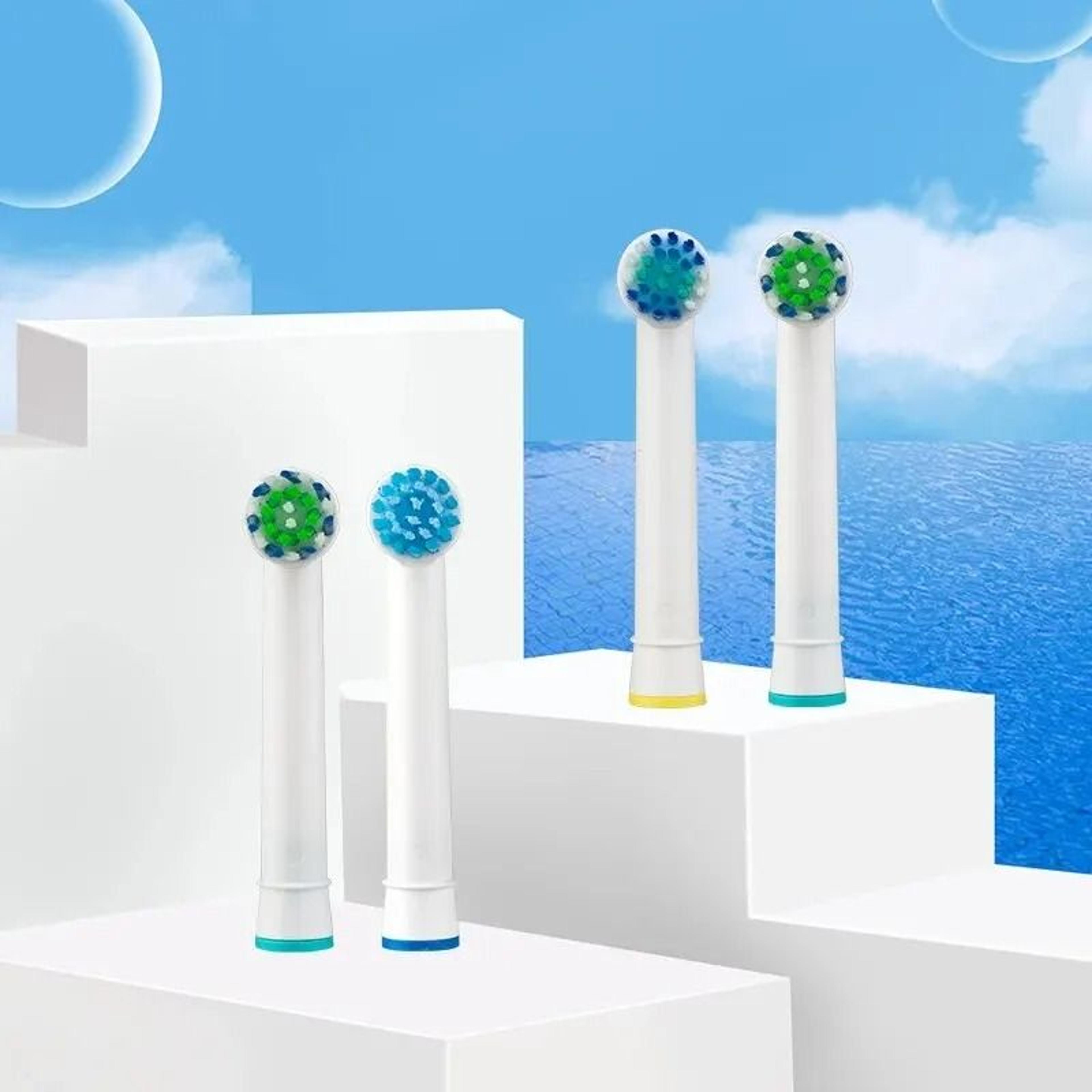 universal precision clean replacement brush heads for oral-b 4-piece set