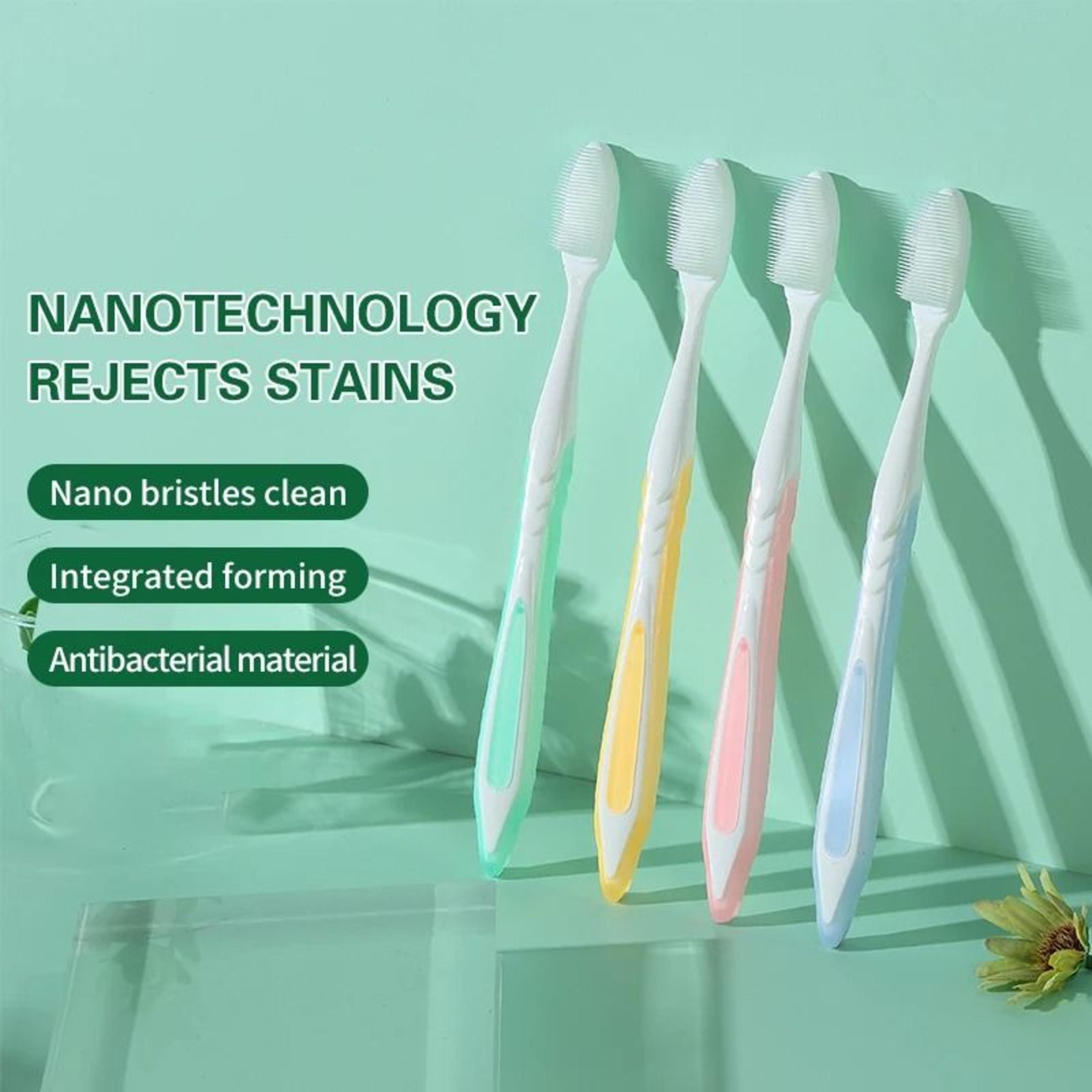 nanotechnology antibacterial manual toothbrush | deep cleaning & gingival protection