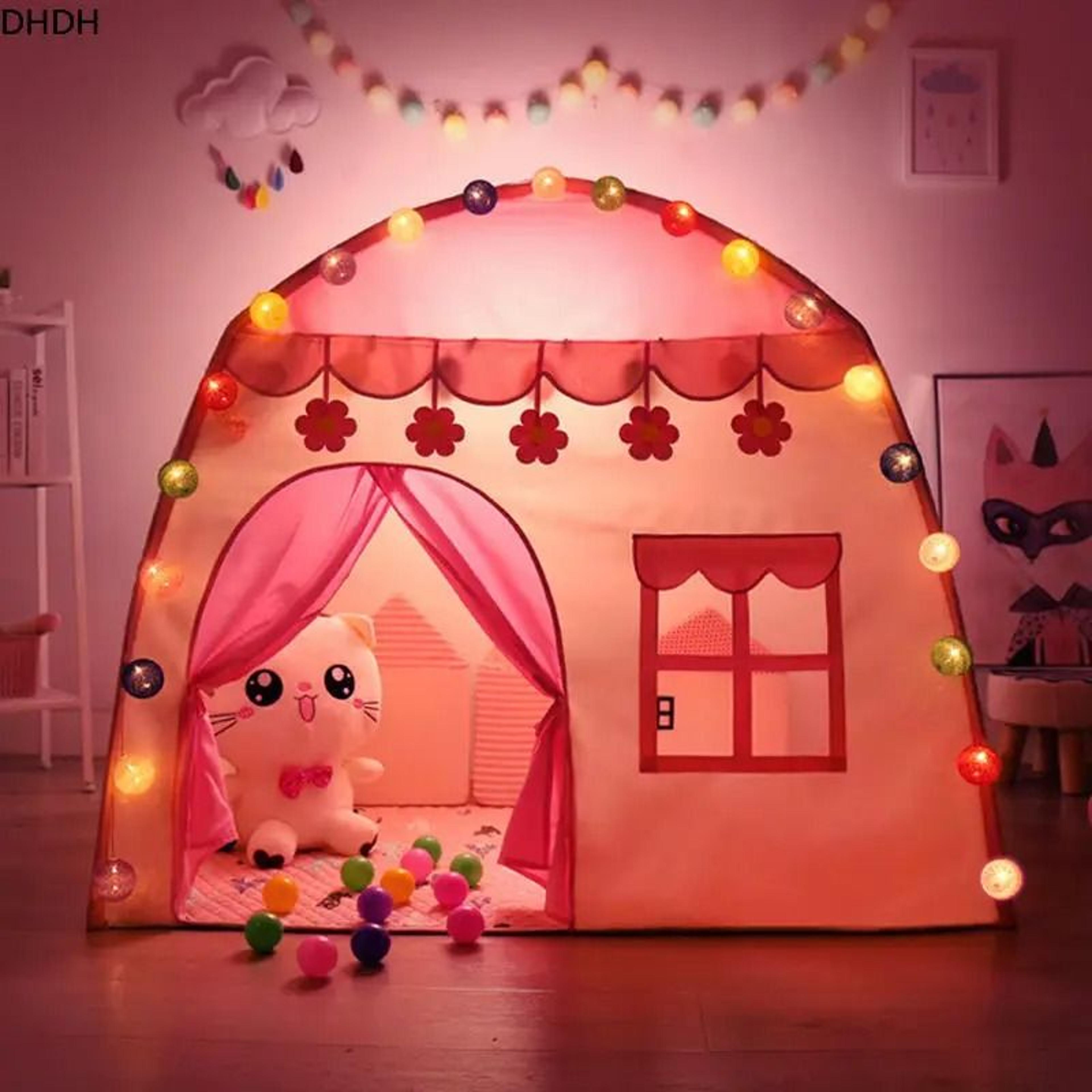 childrens folding teepee tent | indoor & outdoor princess castle playhouse