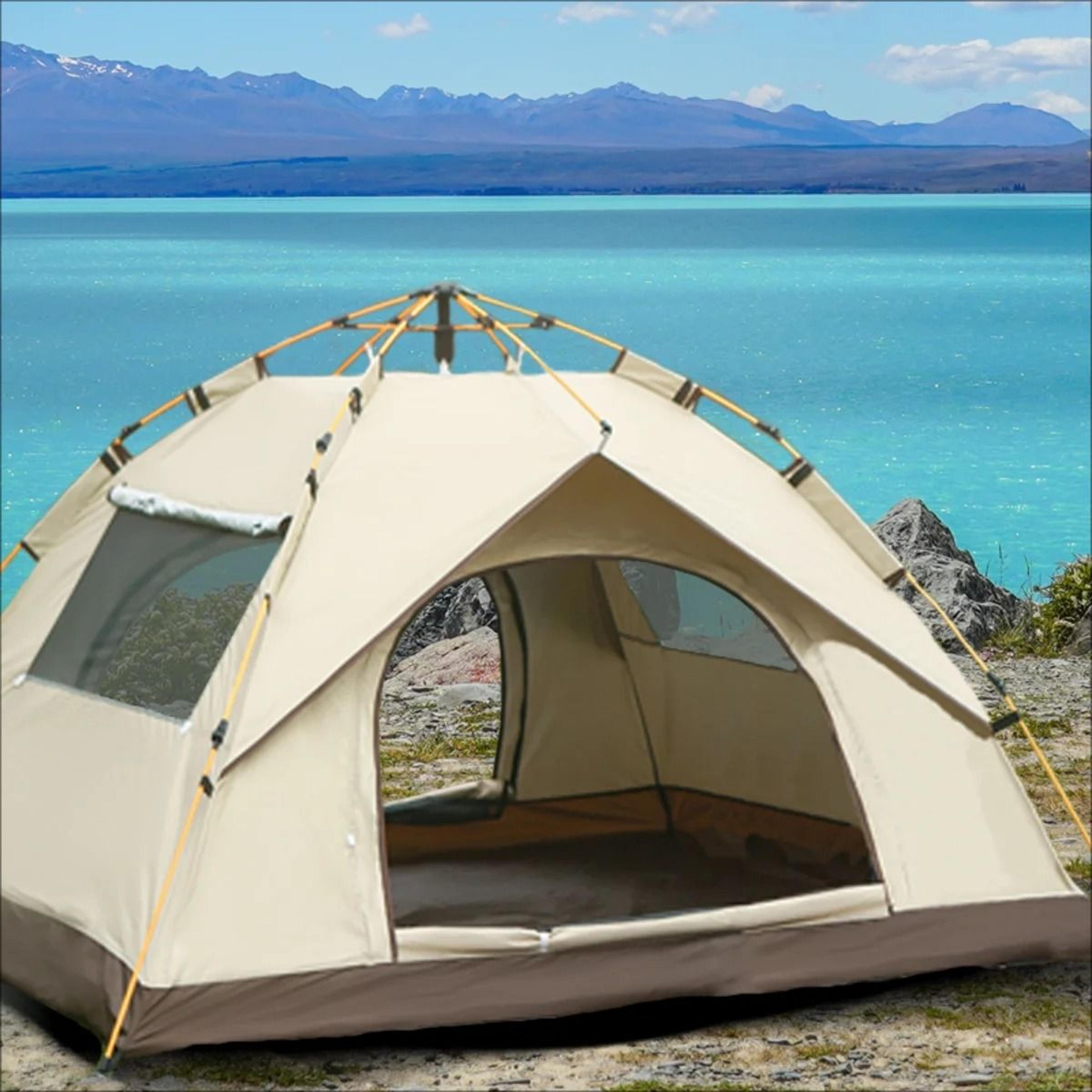 outdoor sunshade shelter | two-door & two-window self-driving travel tent