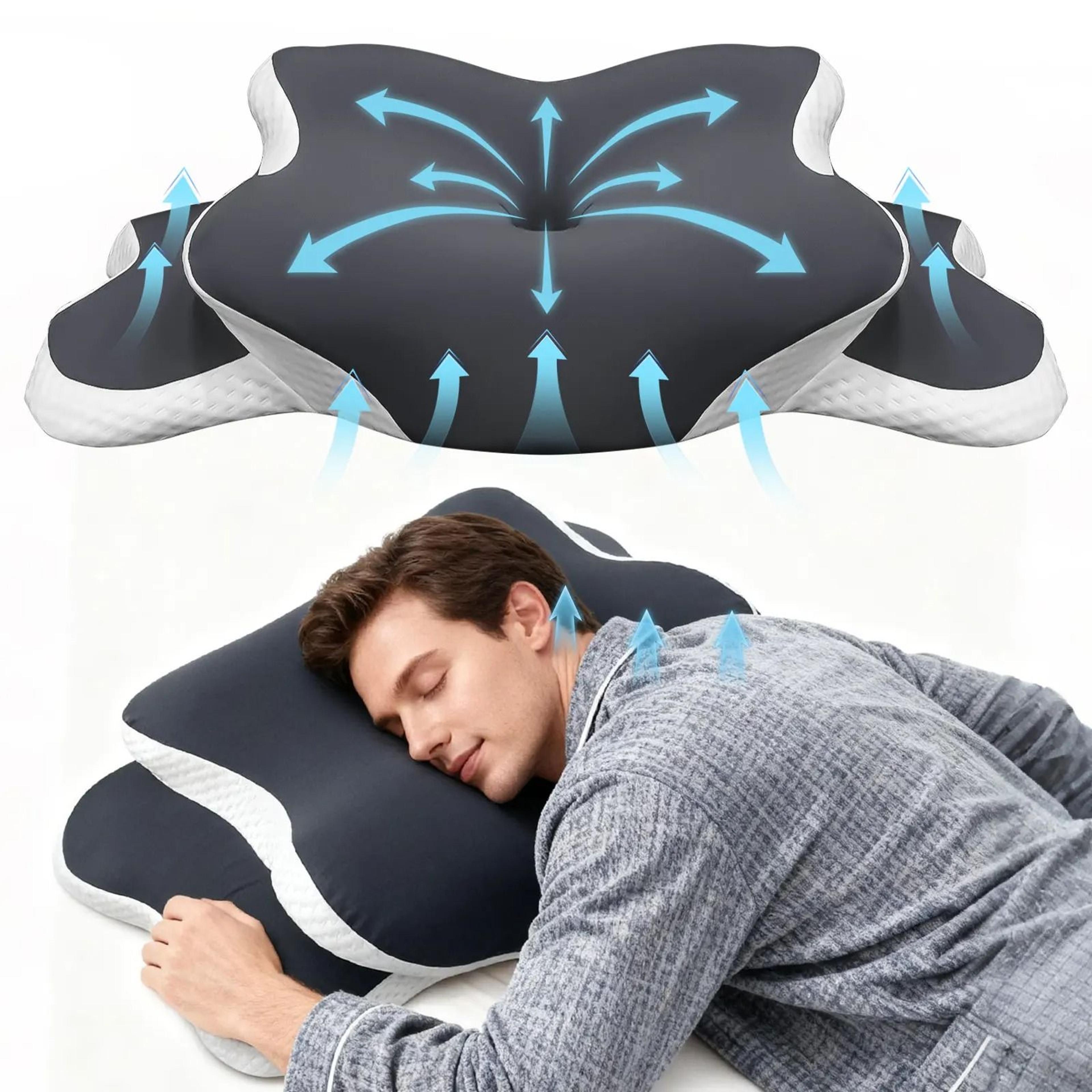 ergonomic cervical memory foam pillow | adjustable neck pain relief